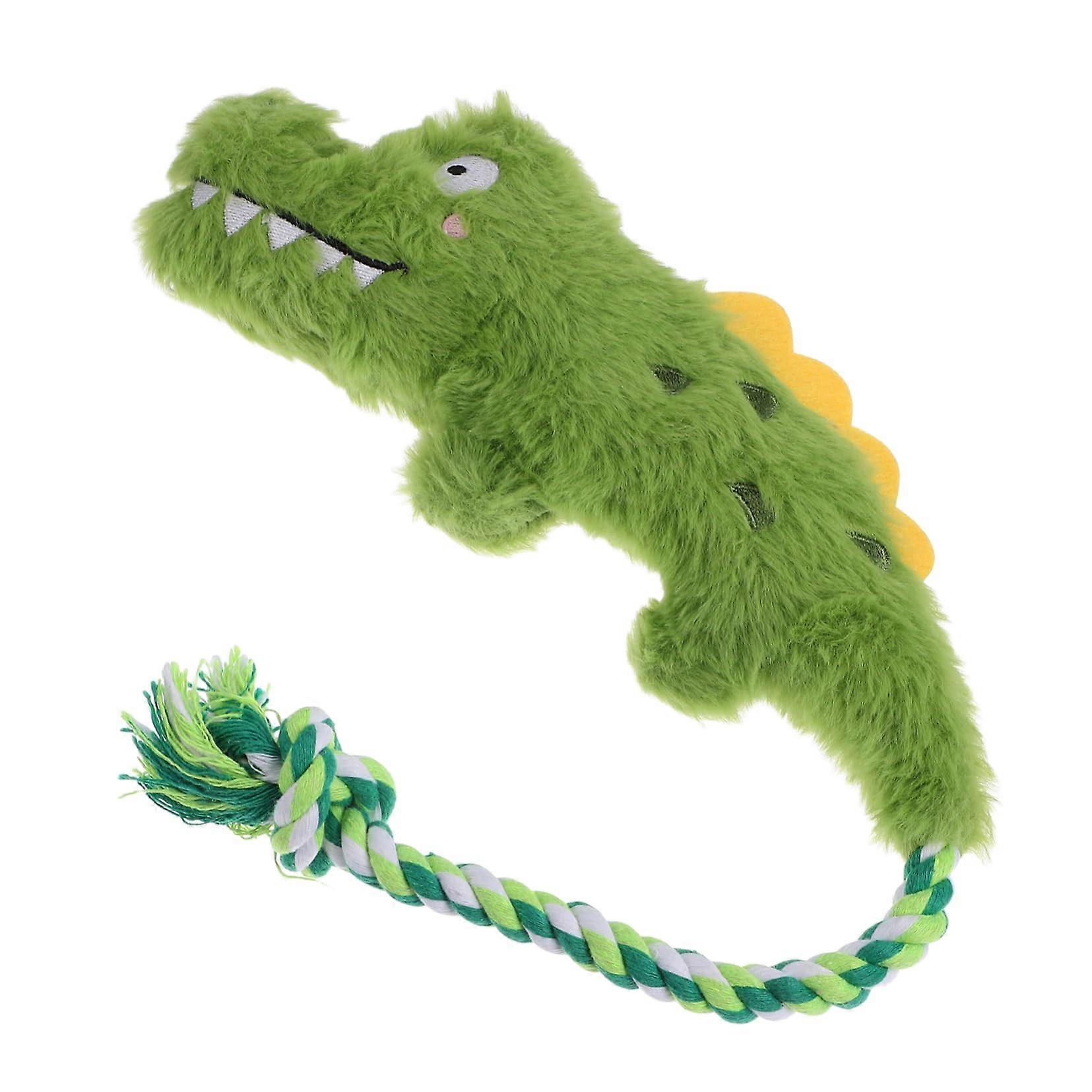 Plush Dog Toy Alligator with Squeaker for Small to Large Dogs, Soft Chew Toy for Dental Care and Teething Relief