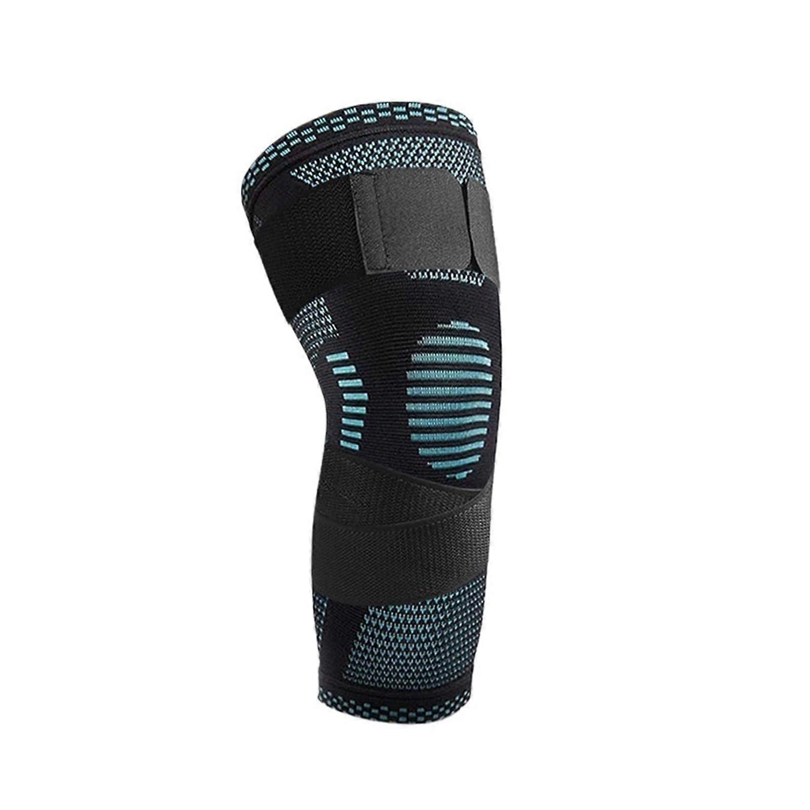 Compression Knee Braces One Piece With Bandage Sports Knee Sleeves For Running Basketball Volleyball Size L Color Green