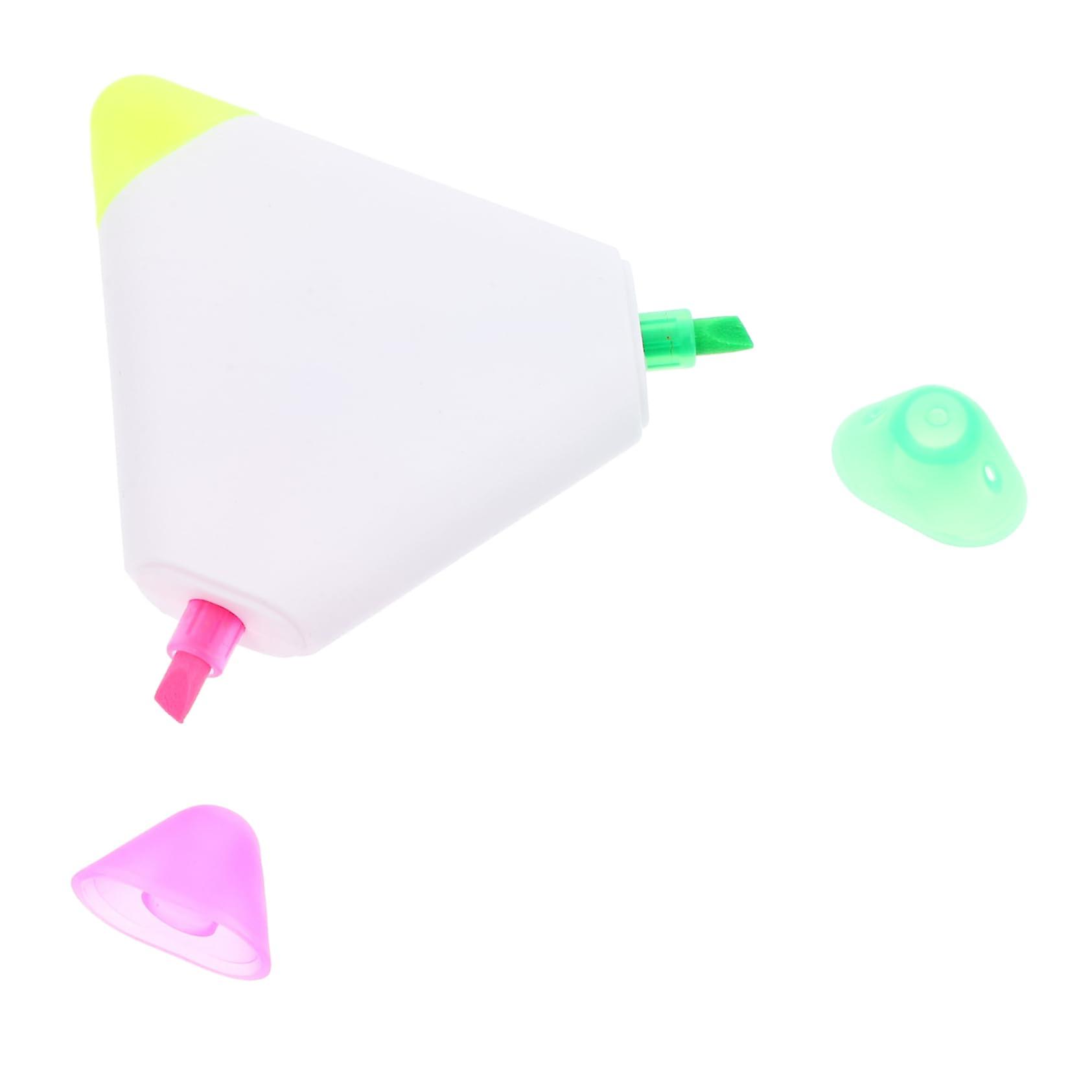 Text Marker 5-Pack: Colorful Water-Based Highlighters for Highlighting, Neon Fluorescent Paper Markers, Plastic Case