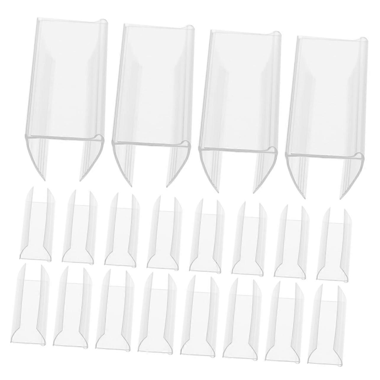 50 Pieces Label Holders for Shelves Transparent Tag Holders for Retail and Easy to Use Durable Fit for Wire Shelves