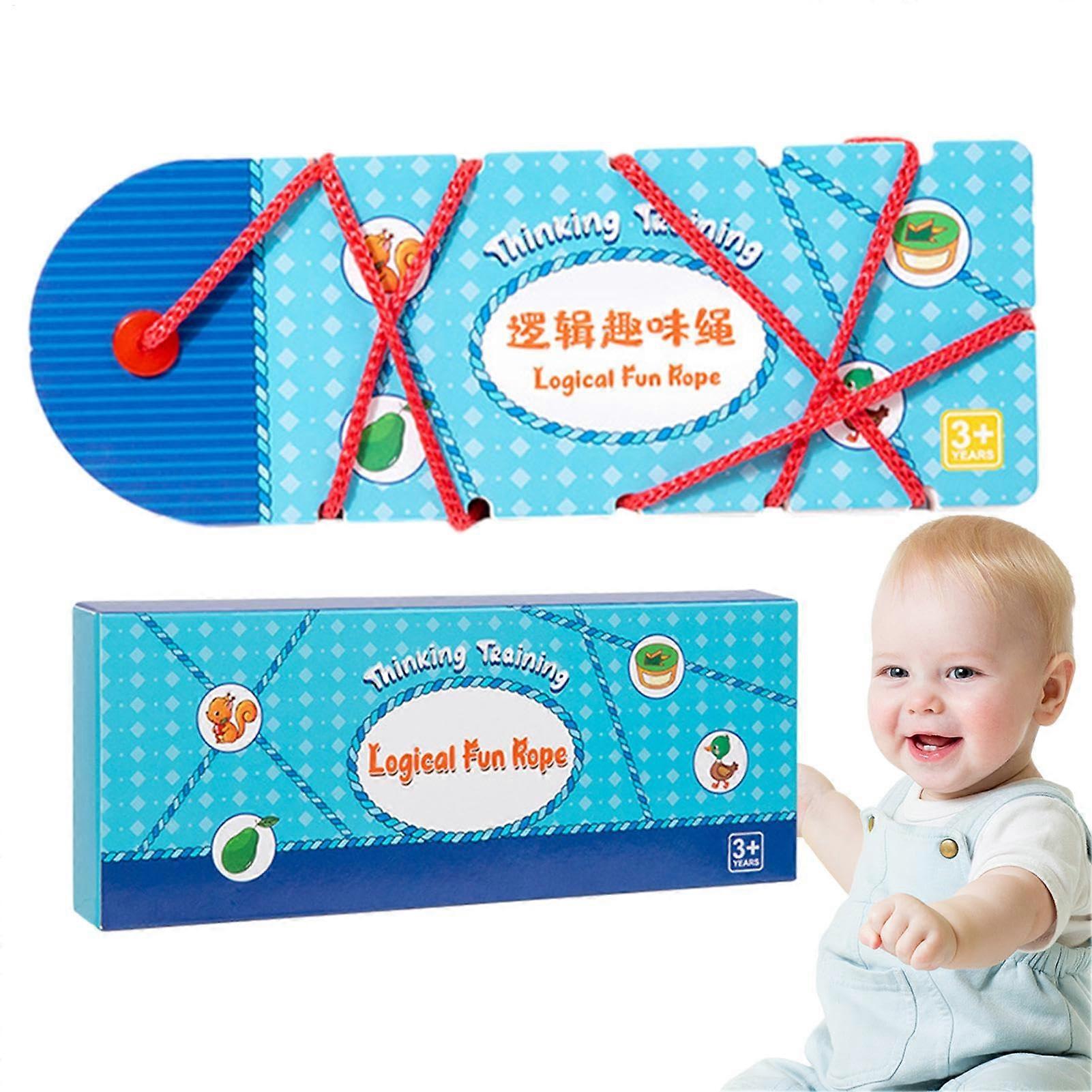 Lacing Toys for Toddlers | Lacing Cards for Children | Lacing Games for Imagination Development | Blue Thinking Model