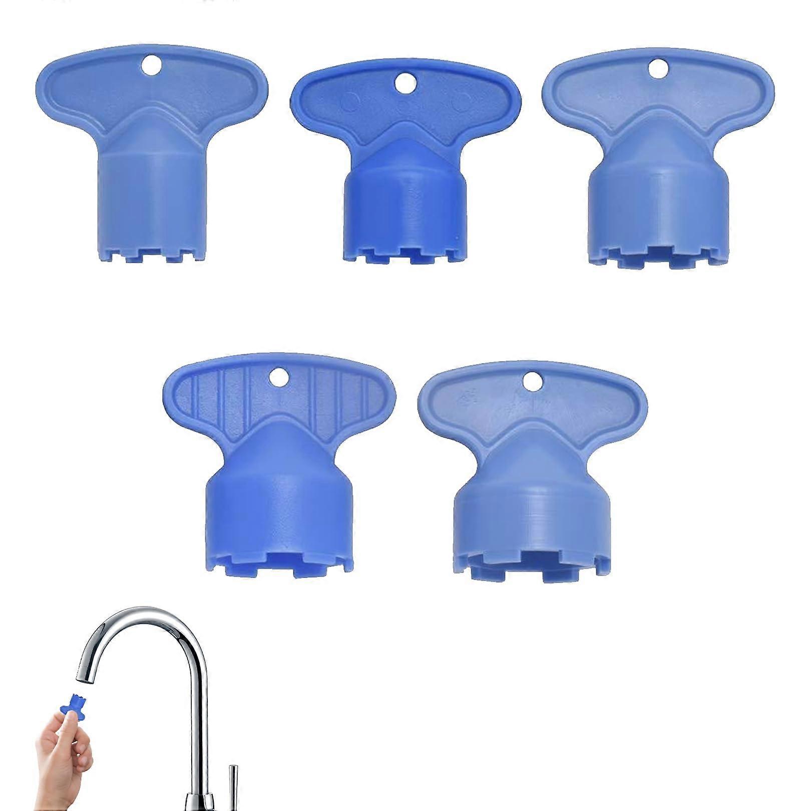 5Piece Aerator Tap Key Set, Universal Faucet Aerator Wrench for M16.5 M18.5 M21.5 M22.5 M24