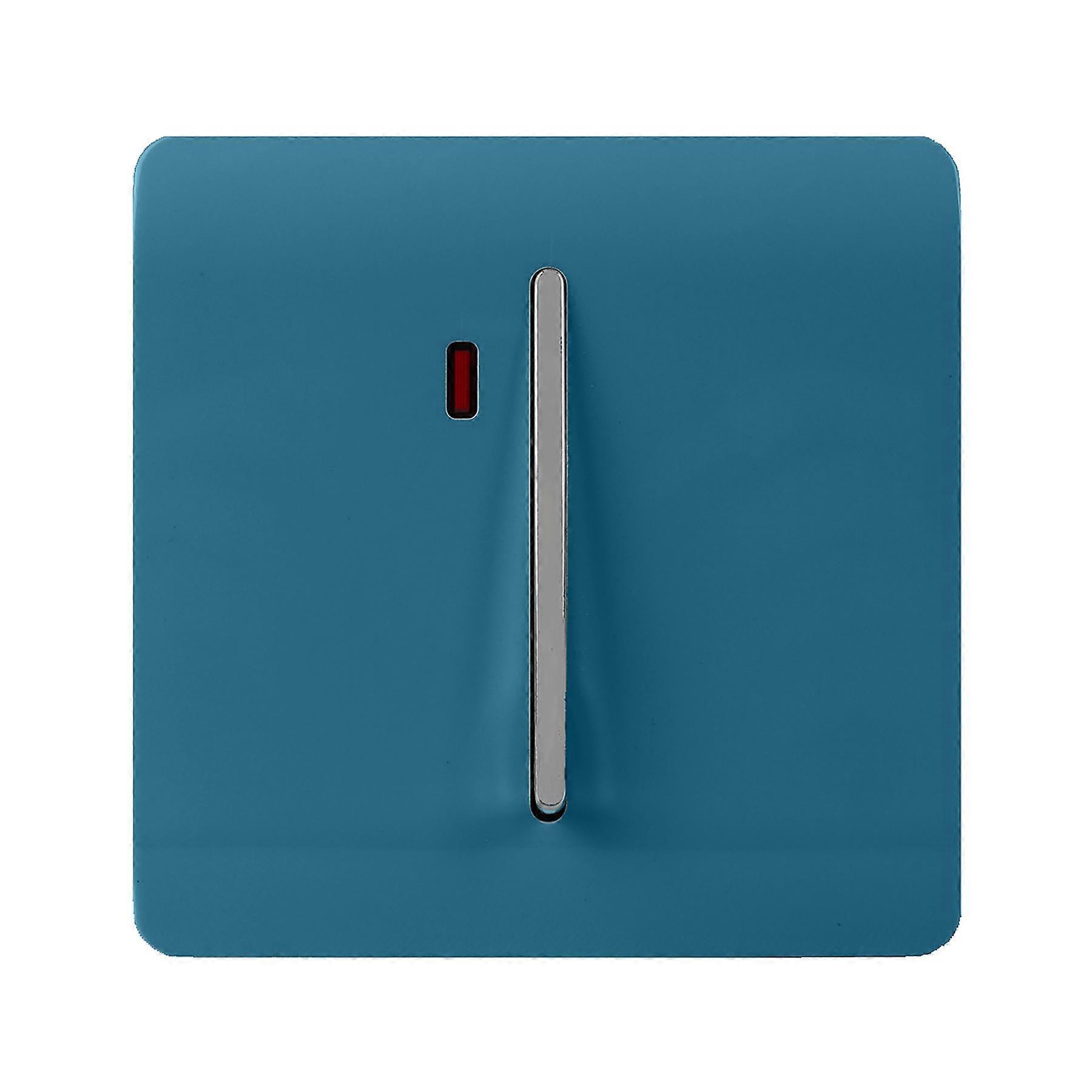 Trendi Artistic Modern Glossy 45 A Tactile Light Switch & Neon Insert Ocean Blue