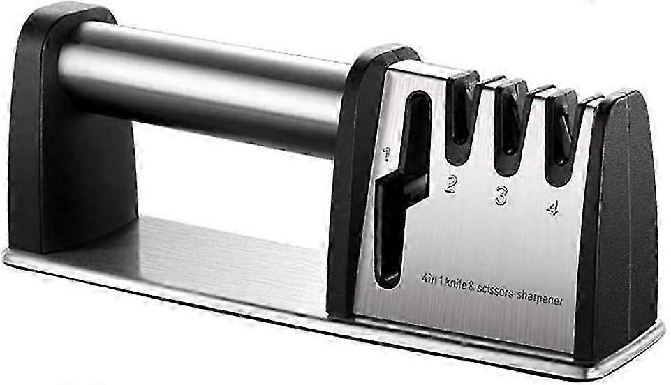 Diamond Tungsten Steel Knife Sharpener 4-in-1 for Kitchen & Professional Tools