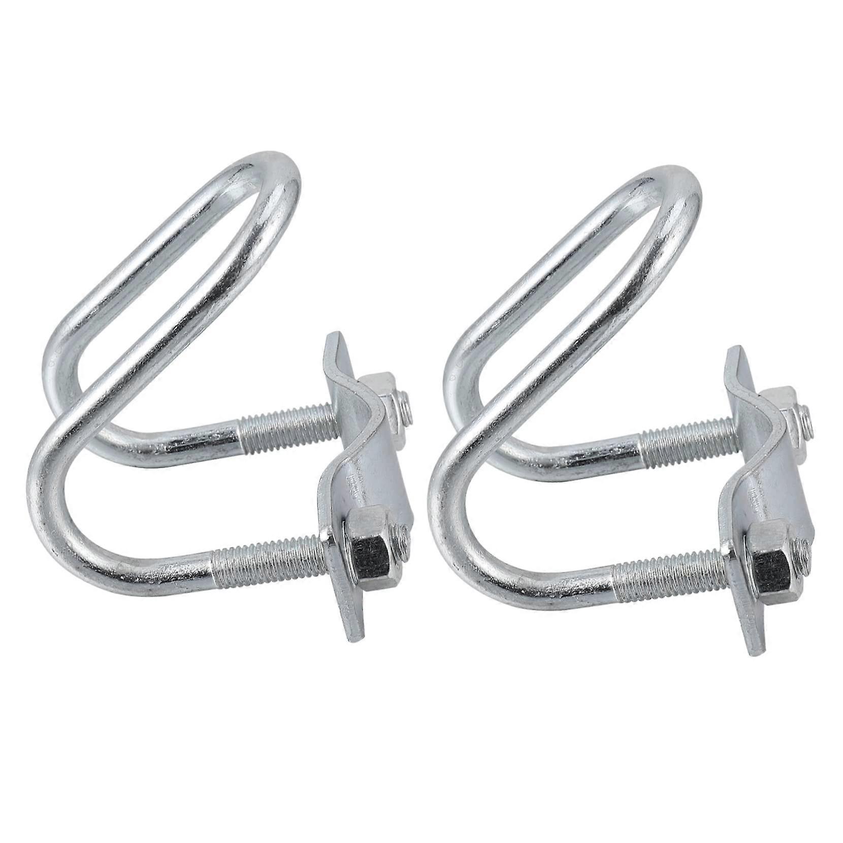 3/4 Inch Galvanized Pipe Clamp for Pig Equipment - 2 Pack, Easy Handling, 7x7 cm Size, Durable and Smooth Design