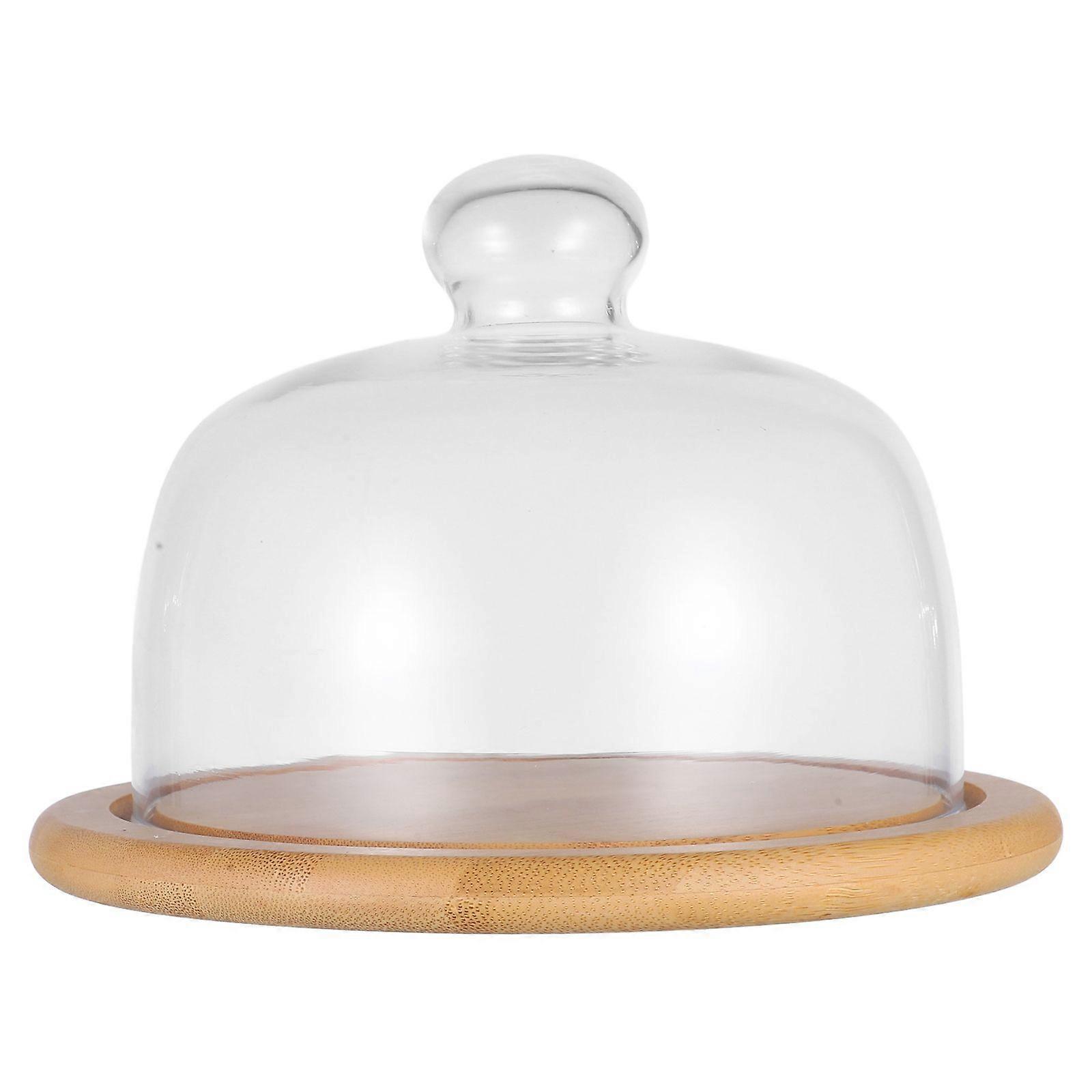 1 piatto per pane e pasticceria, comodo vassoio per snack con coperchio in vetro