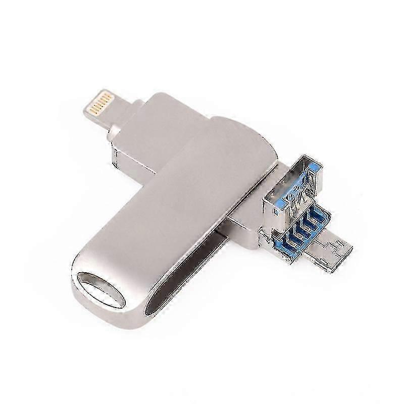 Metal Usb Flash Drive 512gb 1tb Mobile Phone Usb Flash Drive For Apple Android Type-c 4-in-1