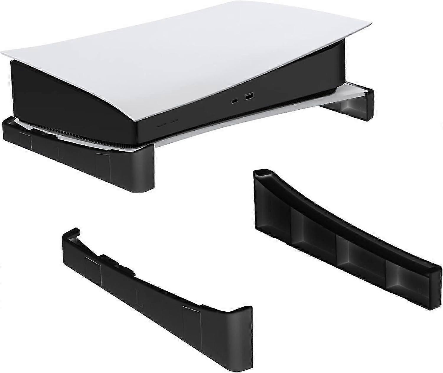 Black-27*7*4.7cm Horizontal Stand Compatible with PS5 DE/UHD Console, Base Holder for PS5 Disc and Digital Console, with Anti-Slip Pads SZRH A-D