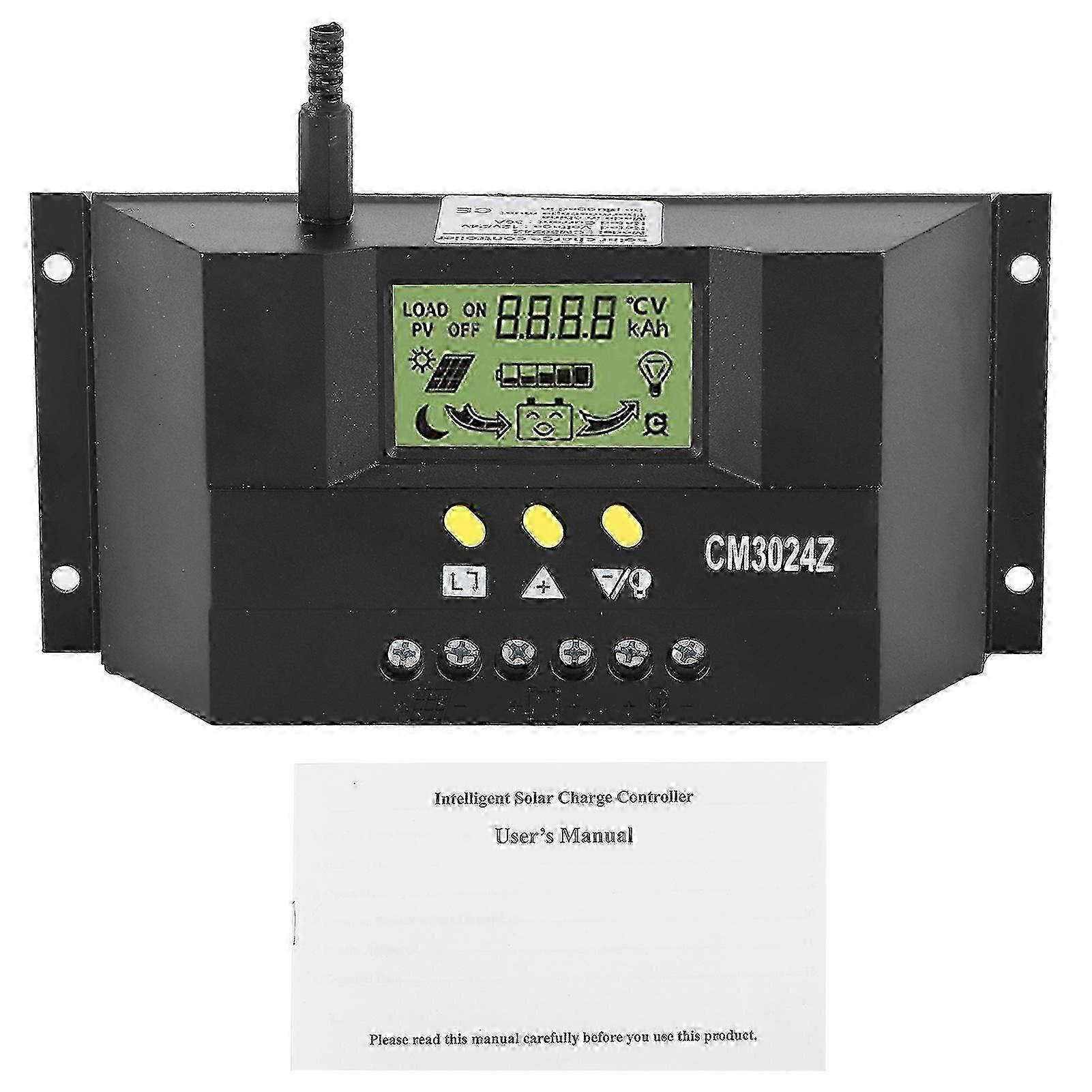 12V/24V 30A Solar Charge Controller with LCD Display for Home & Commercial Use