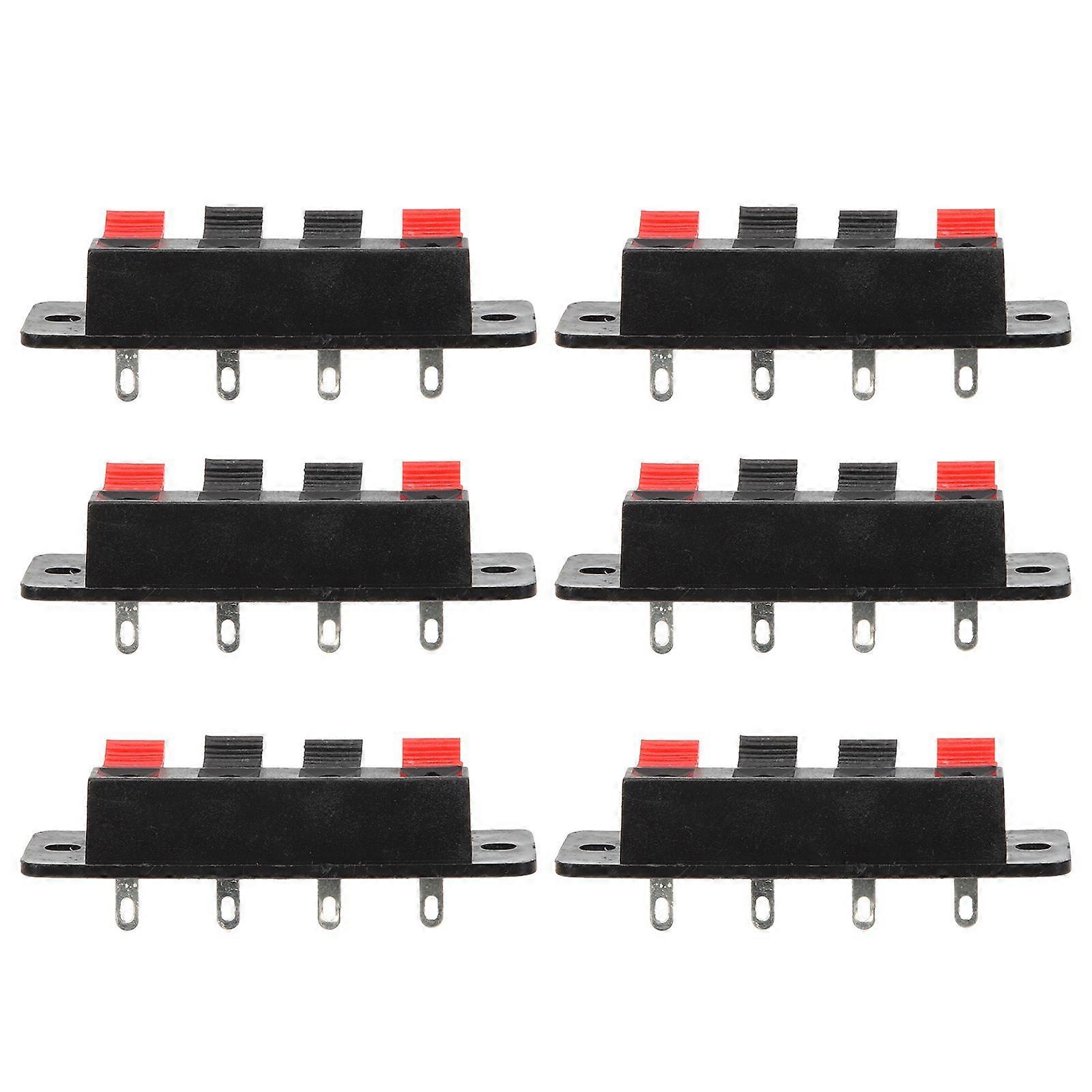 6pcs Speaker Terminal Connectors Stereo Speaker Terminal Wiring Board Switch Plate