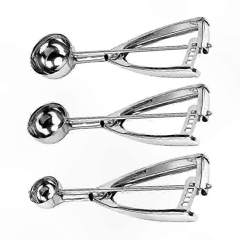 Stainless Steel Ice Cream Scoop with Trigger for Easy Cookie Dough and Dessert Portioning