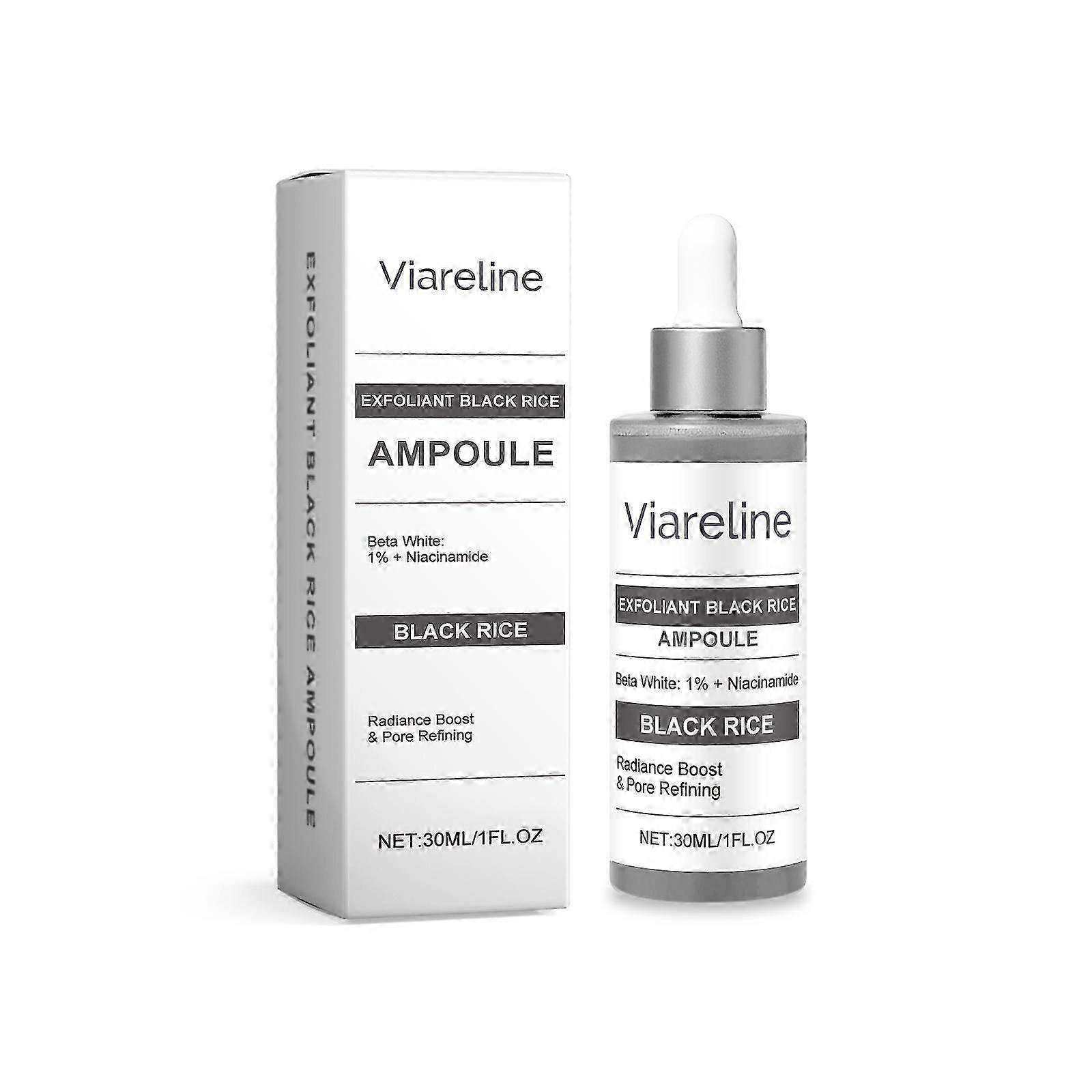 Viareline Exfoliating Black Rice Essence Moisturizing and hydrating facial skin, leaving it radiant, smooth, and delicate