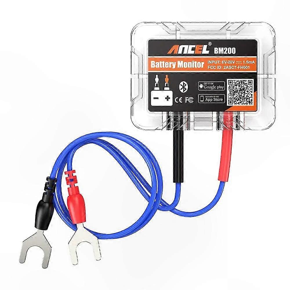 12V Battery Tester with Wireless Bluetooth 4.2 Monitoring and LED Display for Auto Battery Analysis