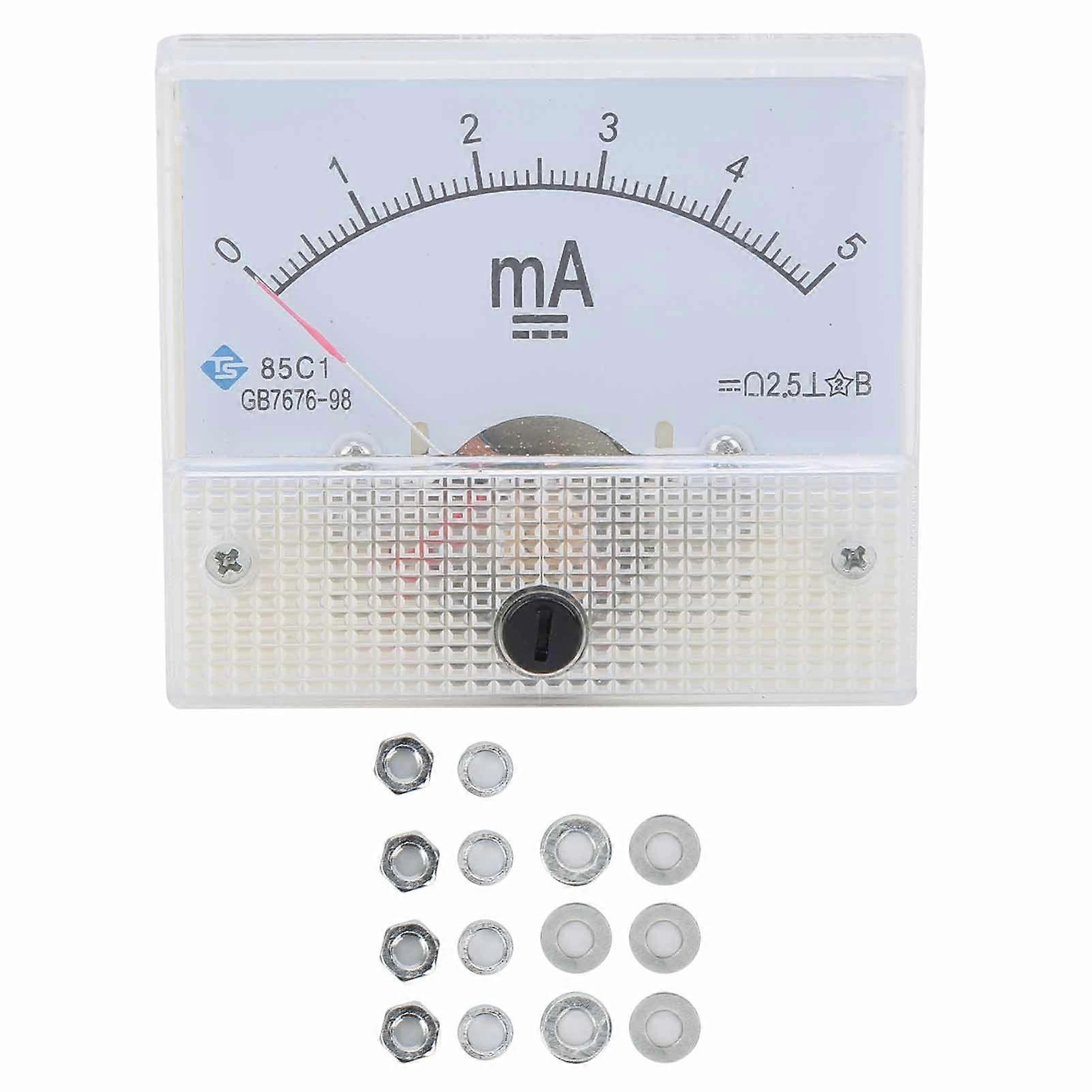 DC 05MA Pointer Current Panel Meter Measurement Devices Amperemeter Tester Gauge
