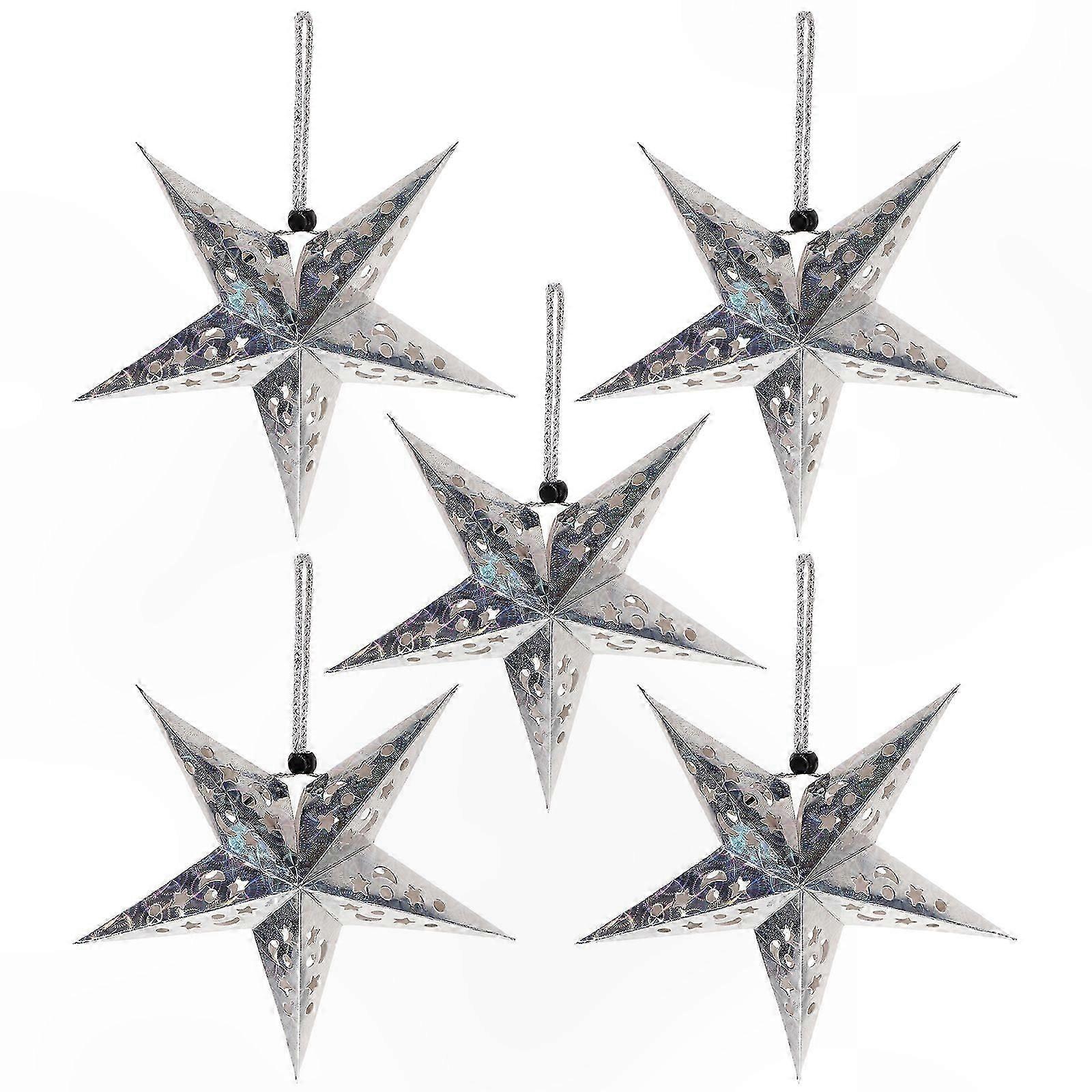 LED String Lights with Paper Star Lanterns Decorative Lighting