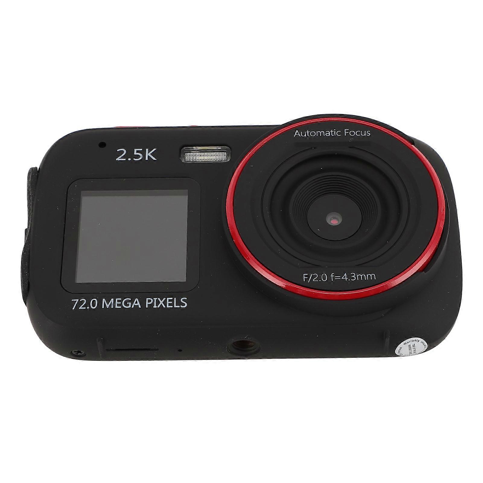 72MP Dual Screen Digital Camera 2.4" Front & 1.54" Rear Black