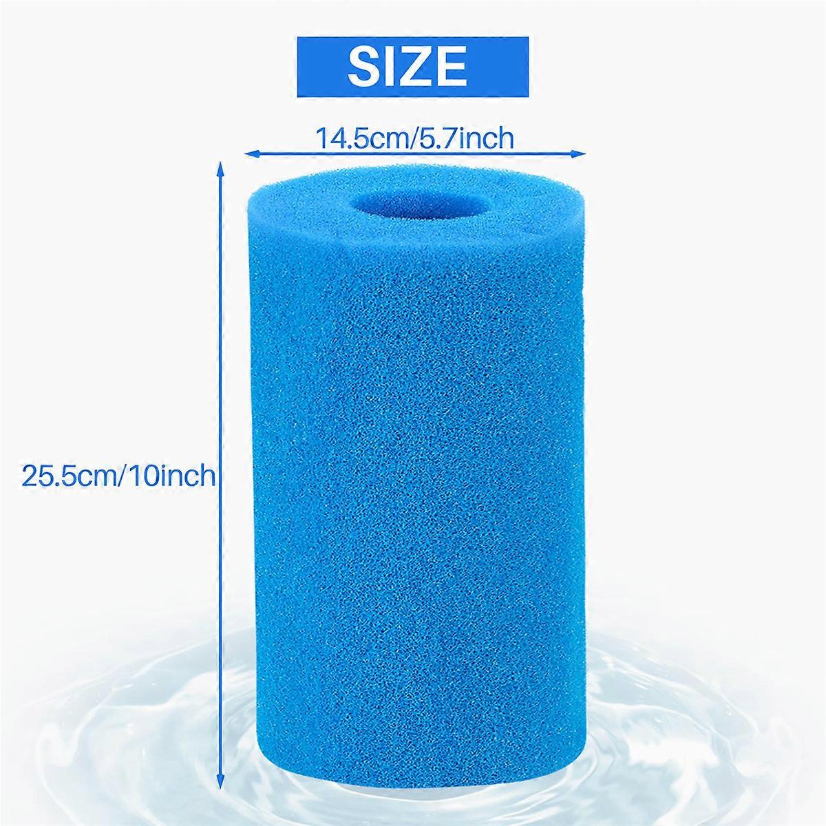 Filtru burete lavabil pentru piscină tip B, filtru de spumă de înot reutilizabil pentru compatibil cu In-Tex tip B (2 buc)