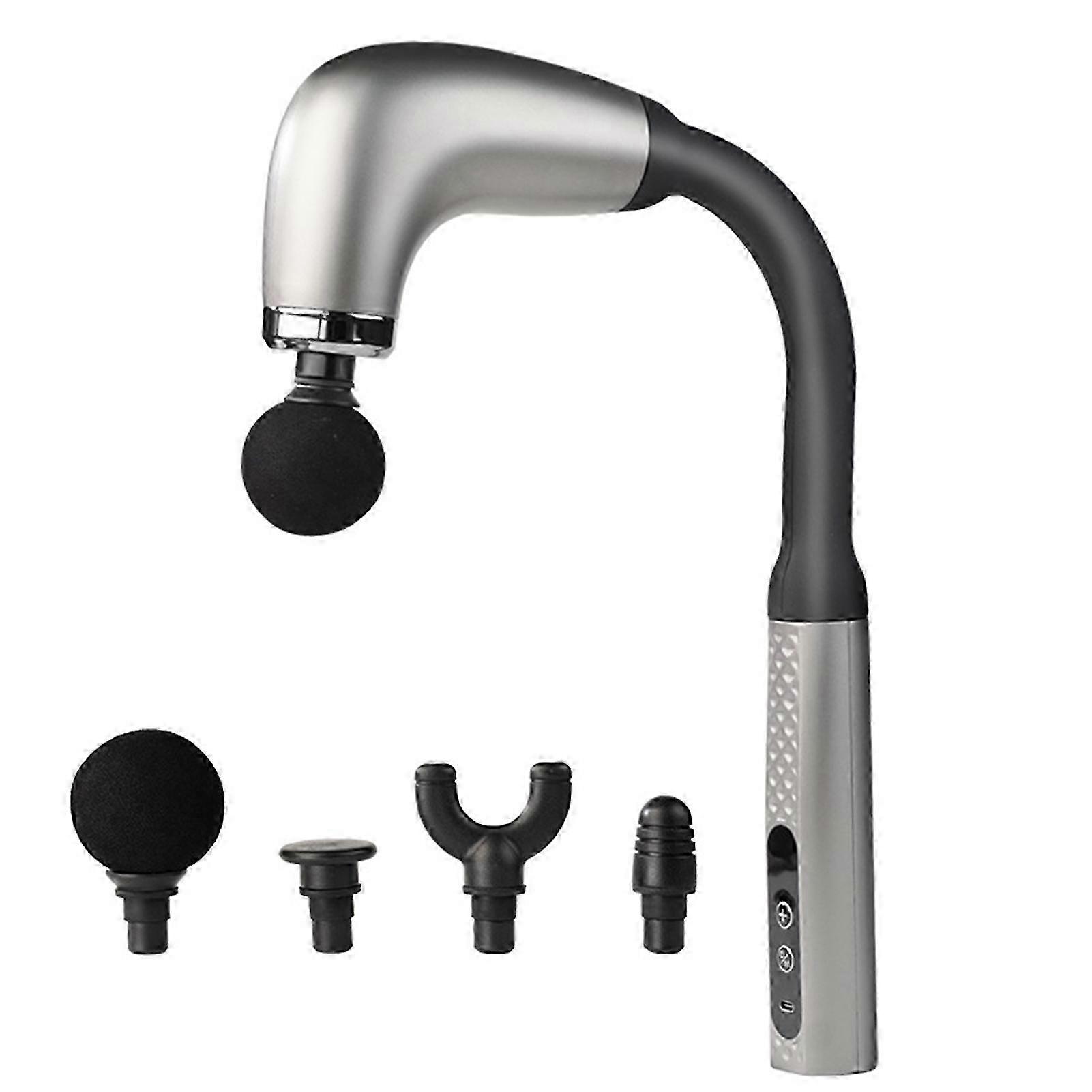 Enhanced U-Shaped Back Massager with Trigger Point Roller for Pain Relief. Extended Handle Electric Massager for Deep Tissue Relaxation & Recovery