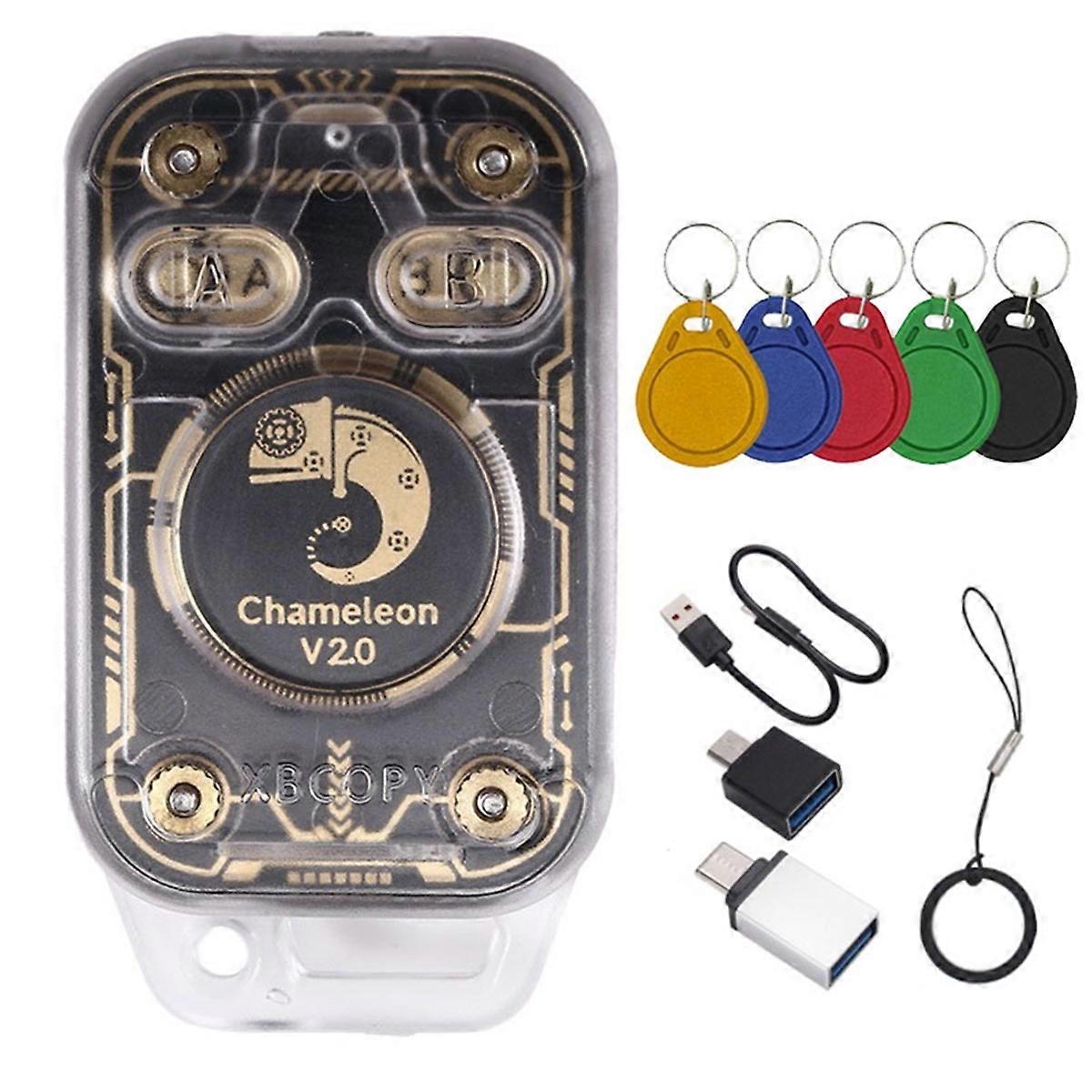 Chameleon V2.0 RFID Smart Chip Reader Emulator NFC Duplicator 125K 13.56Mhz Card Decode+5XUID Keych