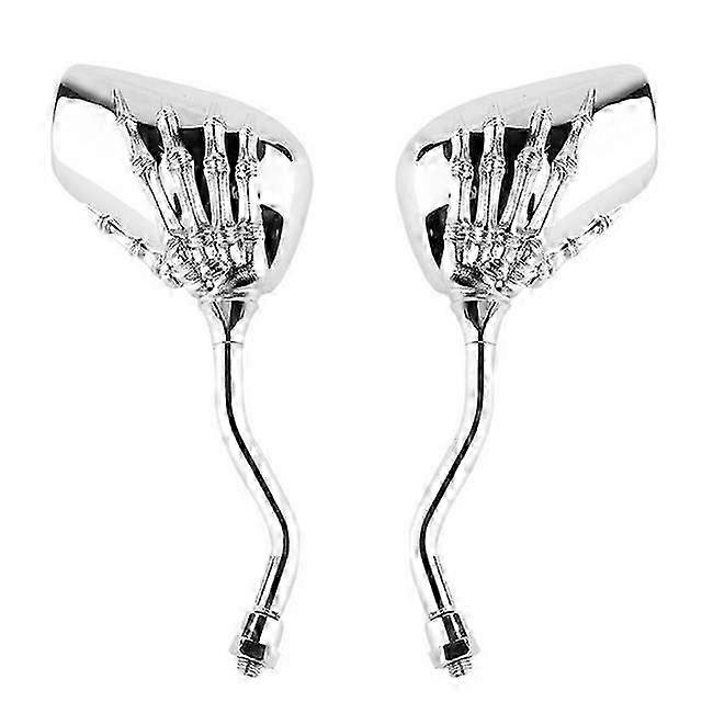 1 Pair Left Right Handlebar Side Mirror Universal Motorcycle Chrome...