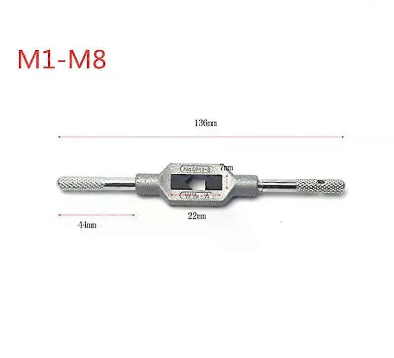 Adjustable Hand Tap Wrench Holder M1-M8 Thread Metric Handle Tapping Reamer Tool Accessories for Taps and Die Set Tap Wrench