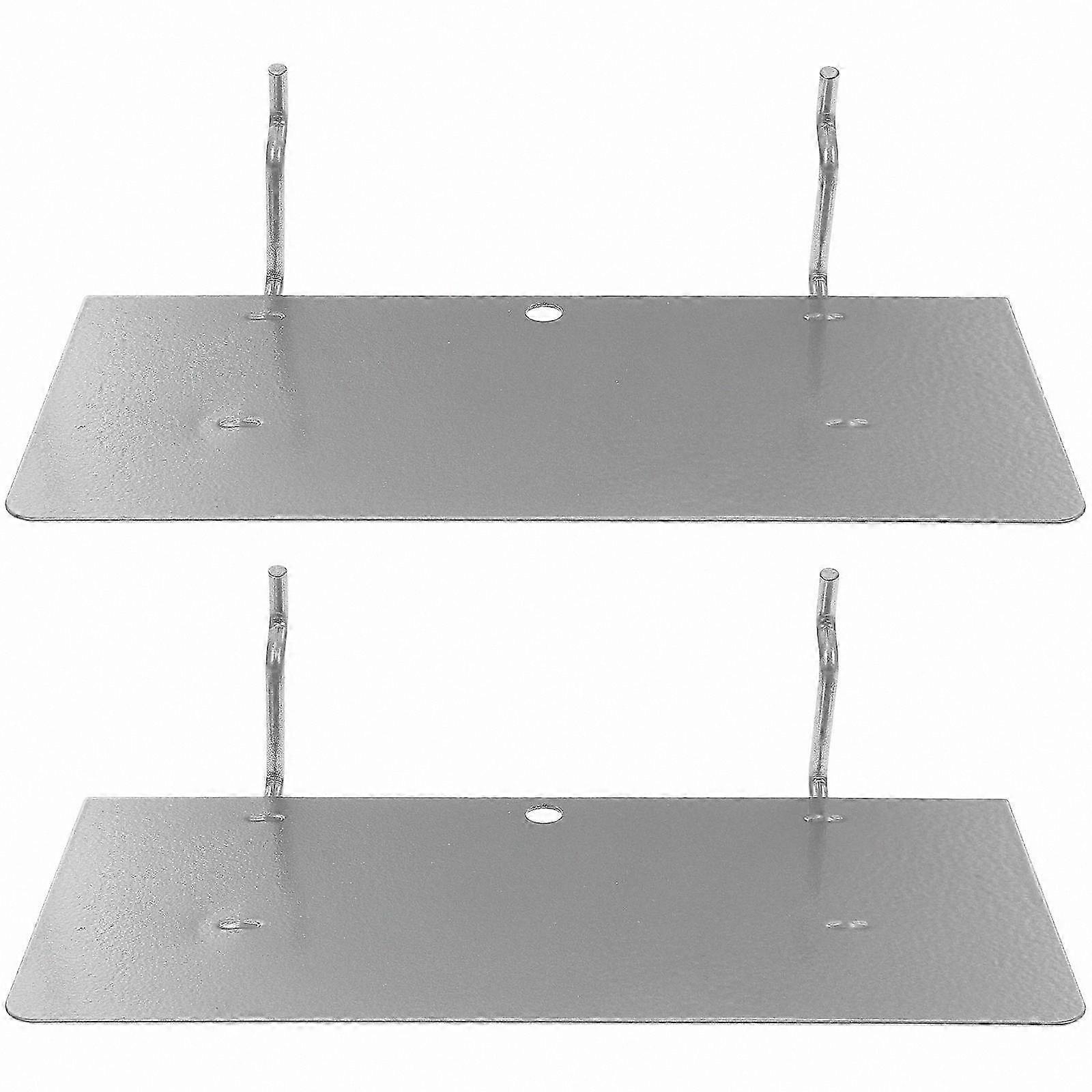 Silver Pegboard Shelf Organizers for Home Use, 17x7.5x4.5cm, 2 Pack, Daily Storage Solution