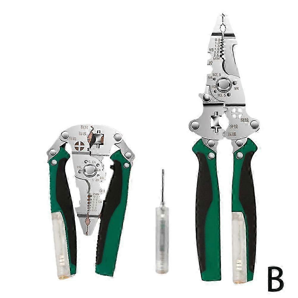 striptang met spanningstester Veelzijdige draadstriptang krimpen