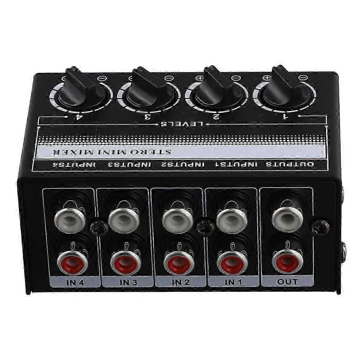 Mini Stereo Audio Mixer 4-Channel Passive Mixer