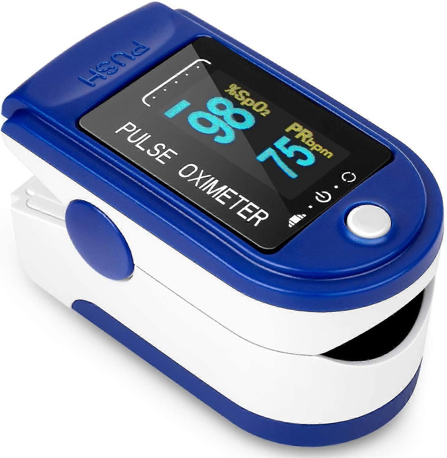 Professional Fingertip Oximeter with LED Display, Portable for Adults and Children - Lanyard Included