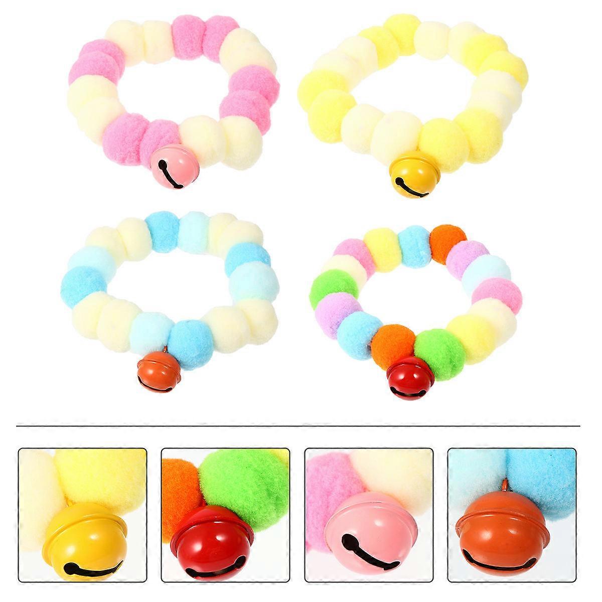 Cat Collar With Round Plush Balls Ideal For Parties And Christmas