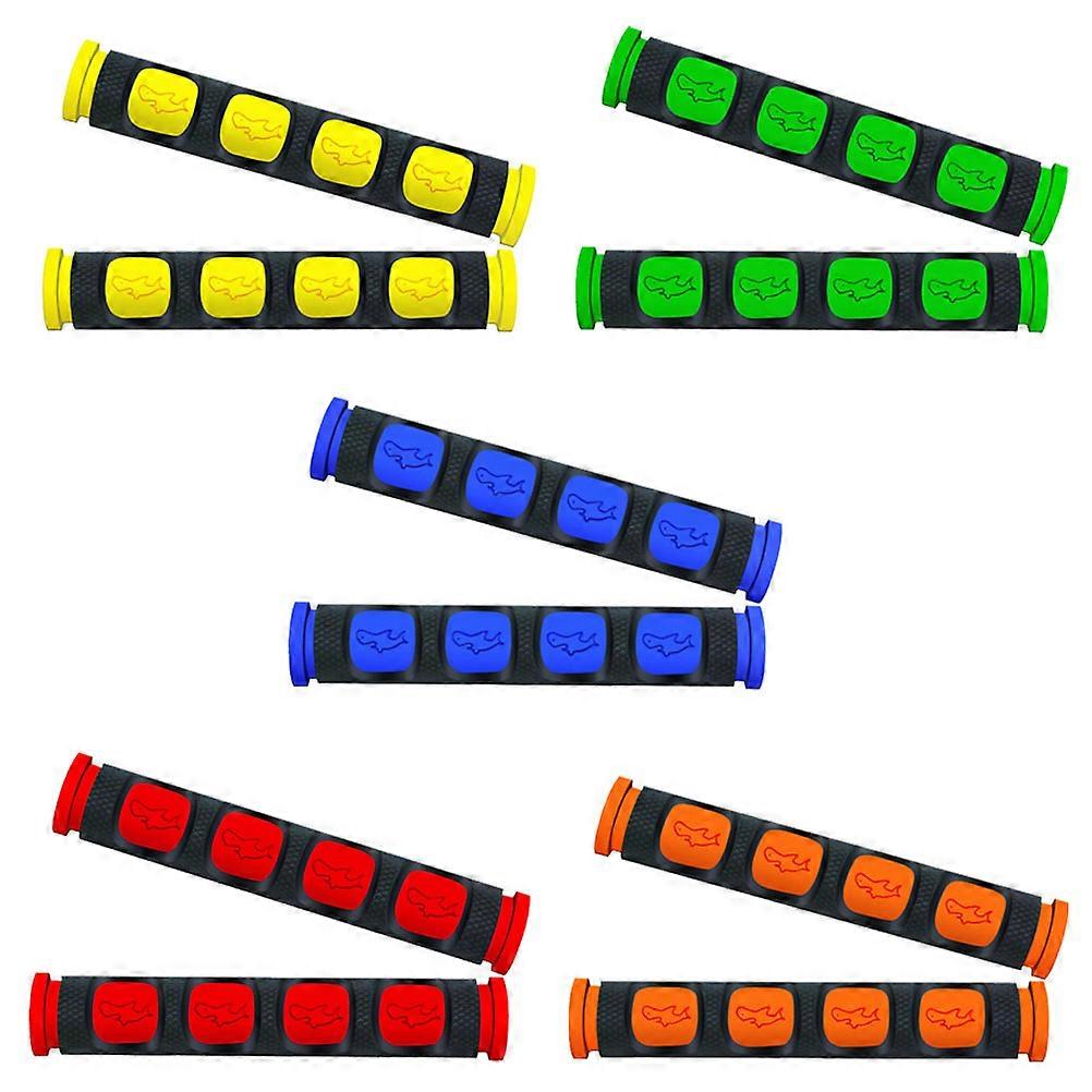 Durable PVC Handlebar Covers for Bike, Easy to Install, Assorted Colors, Lightweight Grip, Size: 5 Pairs