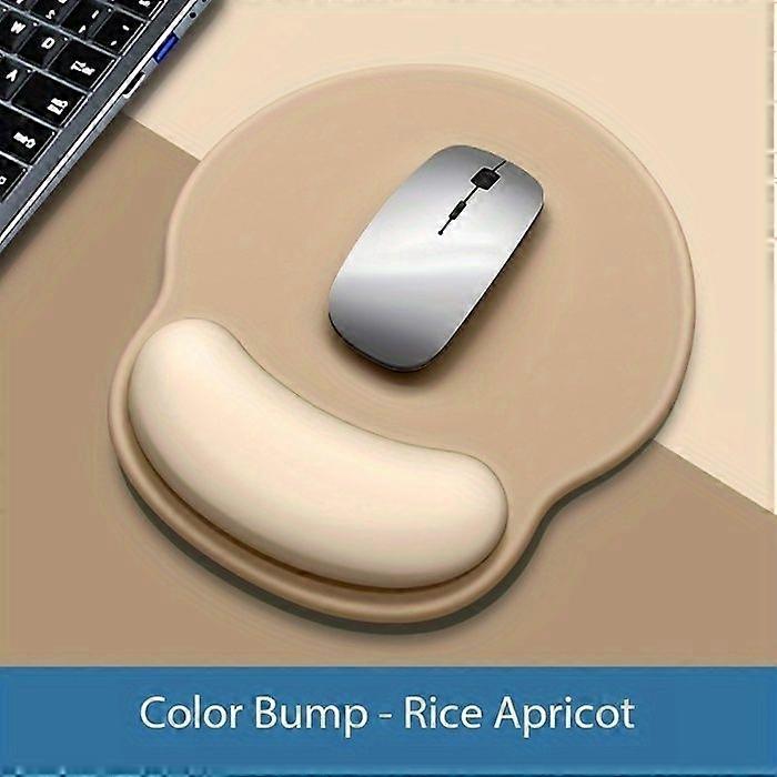 Piece Mouse Pad With Wrist Rest Support for compatible with Computer Office - Apricot