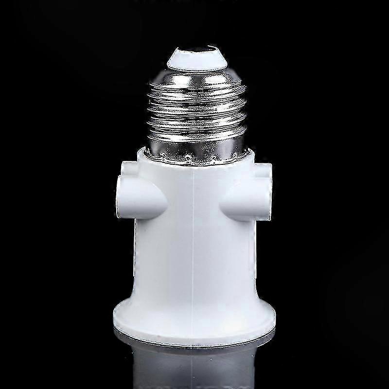 E27 Lamp Holder Adapter with EU Plug for AC100-240V Base Socket Conversion