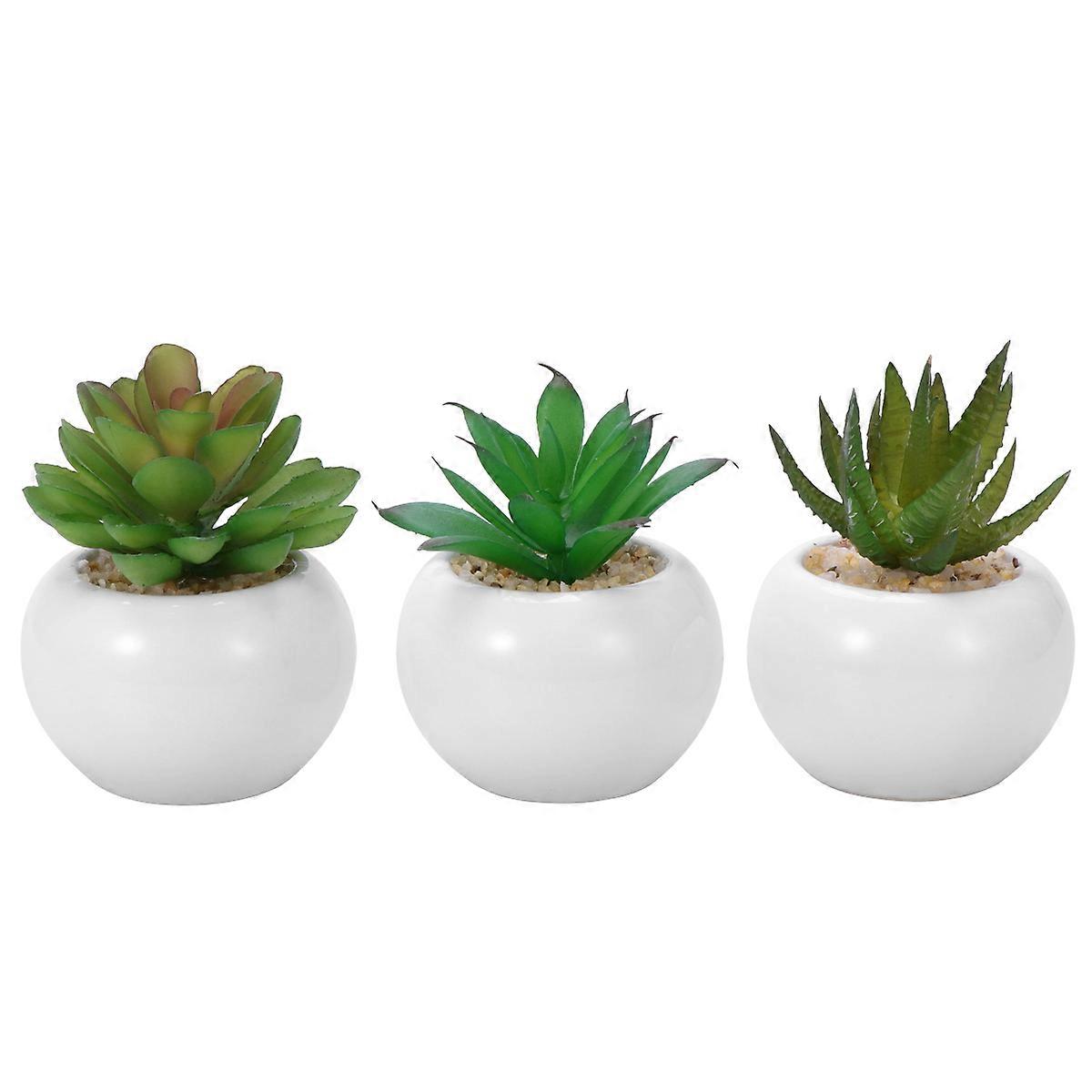 Plastic Succulent Mini Decorative Succulent Plants for Decoration 3Pcs Pack