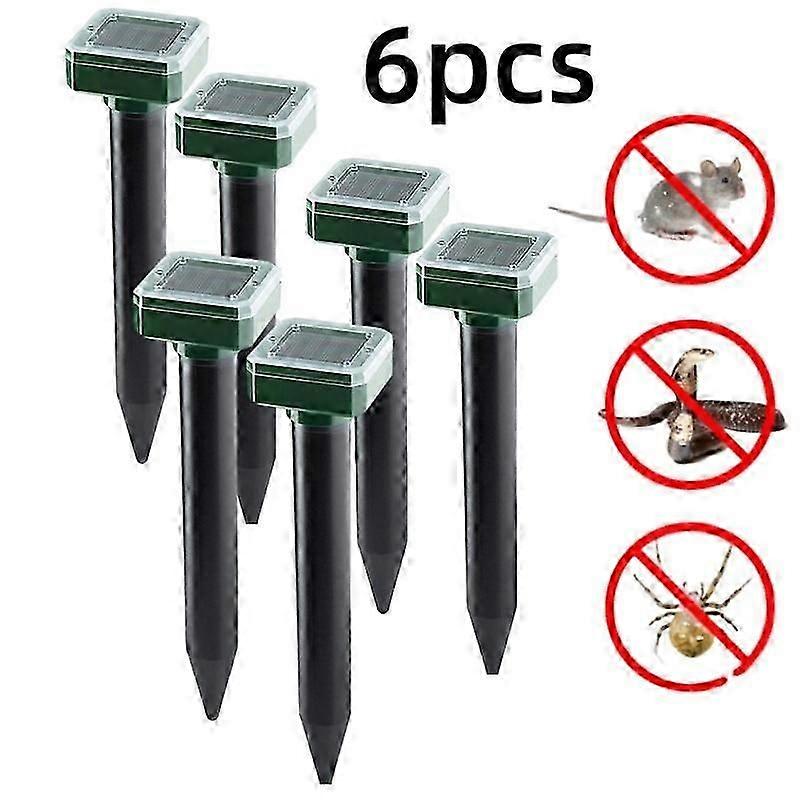 Solar Powered Repels Mole Rodent Vole Shrew Gopher Sonic Pest Repeller Snake Mole Repellent