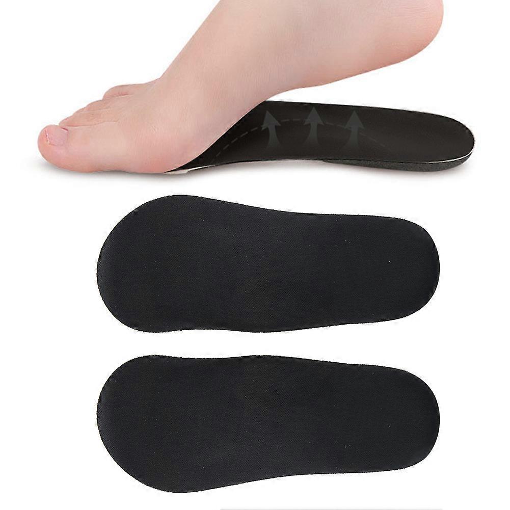 1 Pair Black Mesh Memory Cotton Insoles L 19cm Arch Support