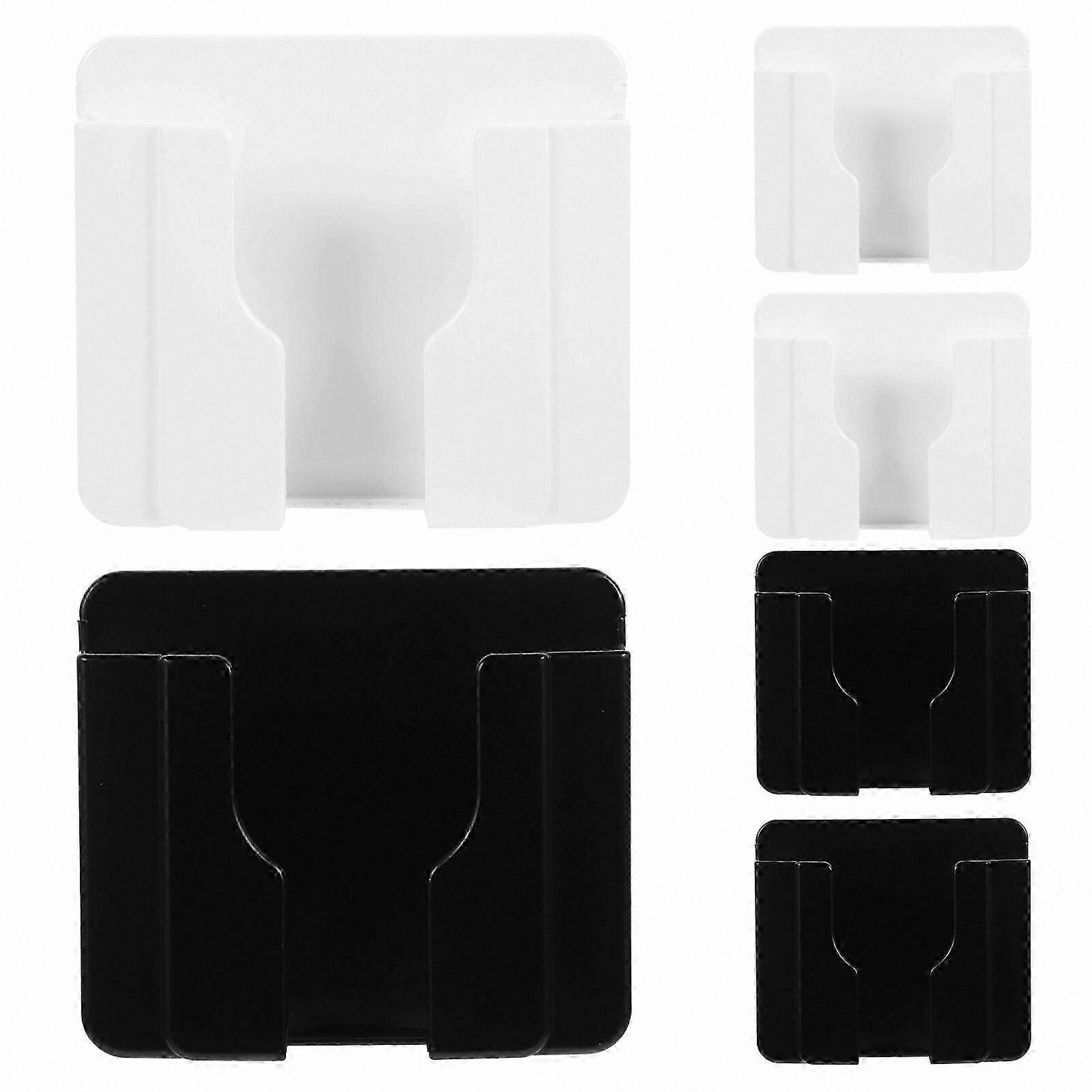 6-Pack Adhesive Phone Stands for Wall Mounting, Smartphone Charging Dock with Hole Bracket for Home Use