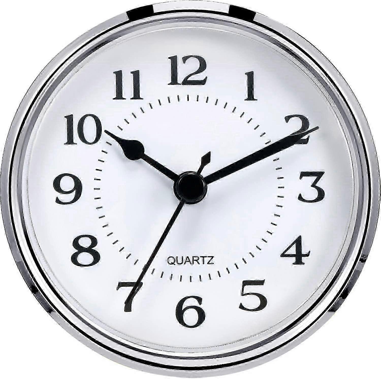 3-1/2 Inch (90 Mm) Quartz Clock Fit-up/insert With Arabic Numeral, Quartz Movement (silver Rim)-2025