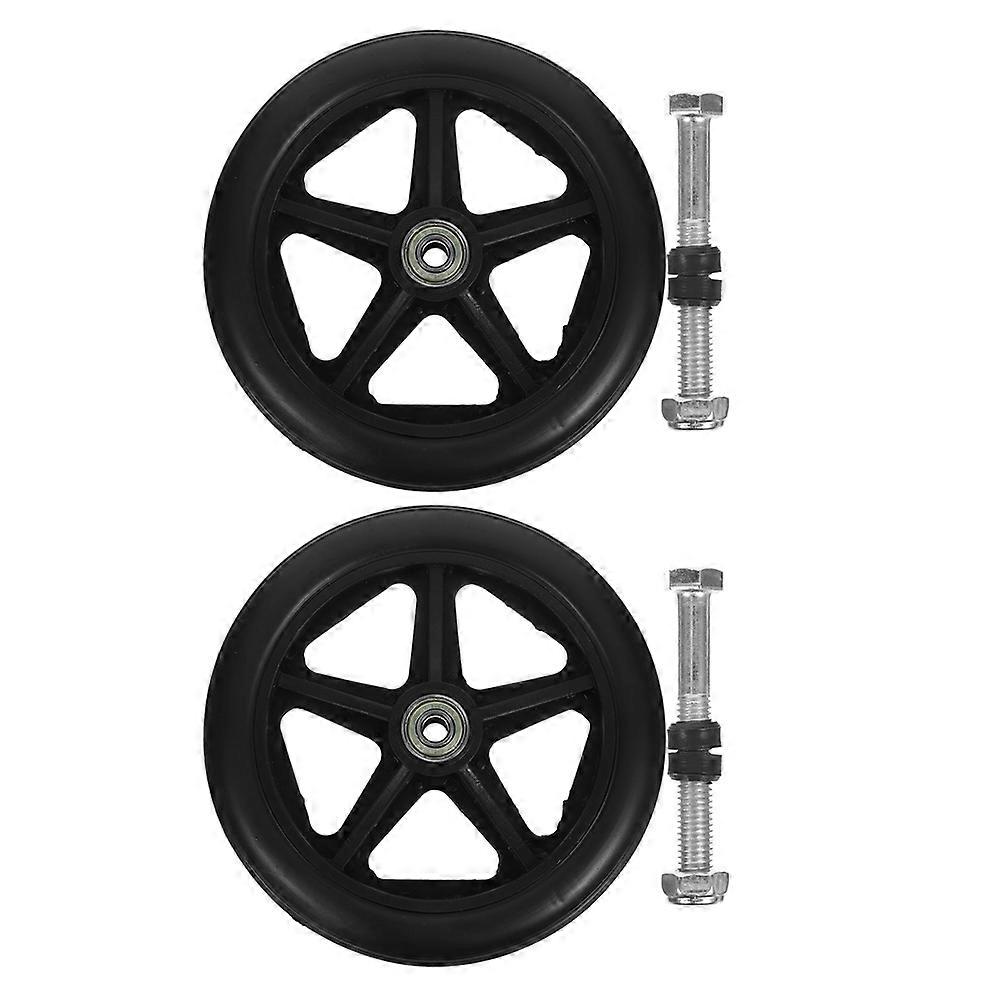 Wheelchair Front Wheel Rubber Replacement 2Sets Reliable Wheelchair Wheel