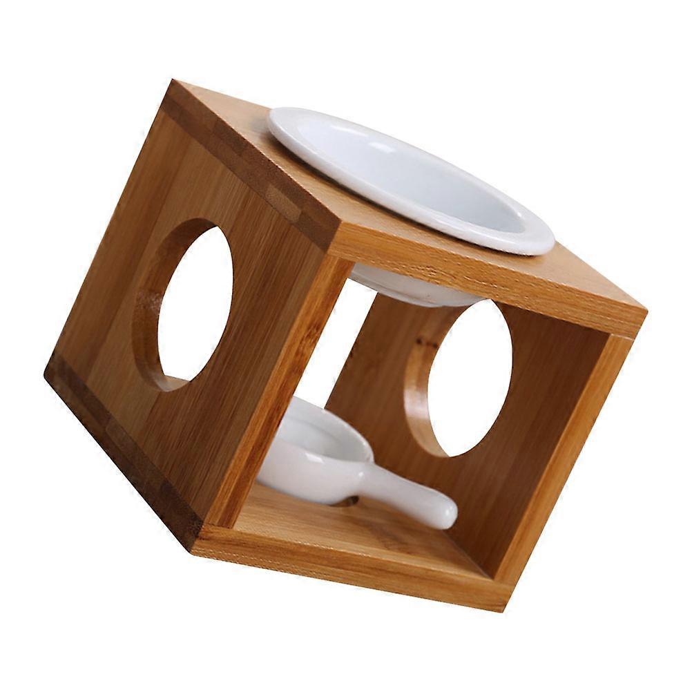 Incense Burner Indoor Incense Container for Decor 1Set Wood Ceramic