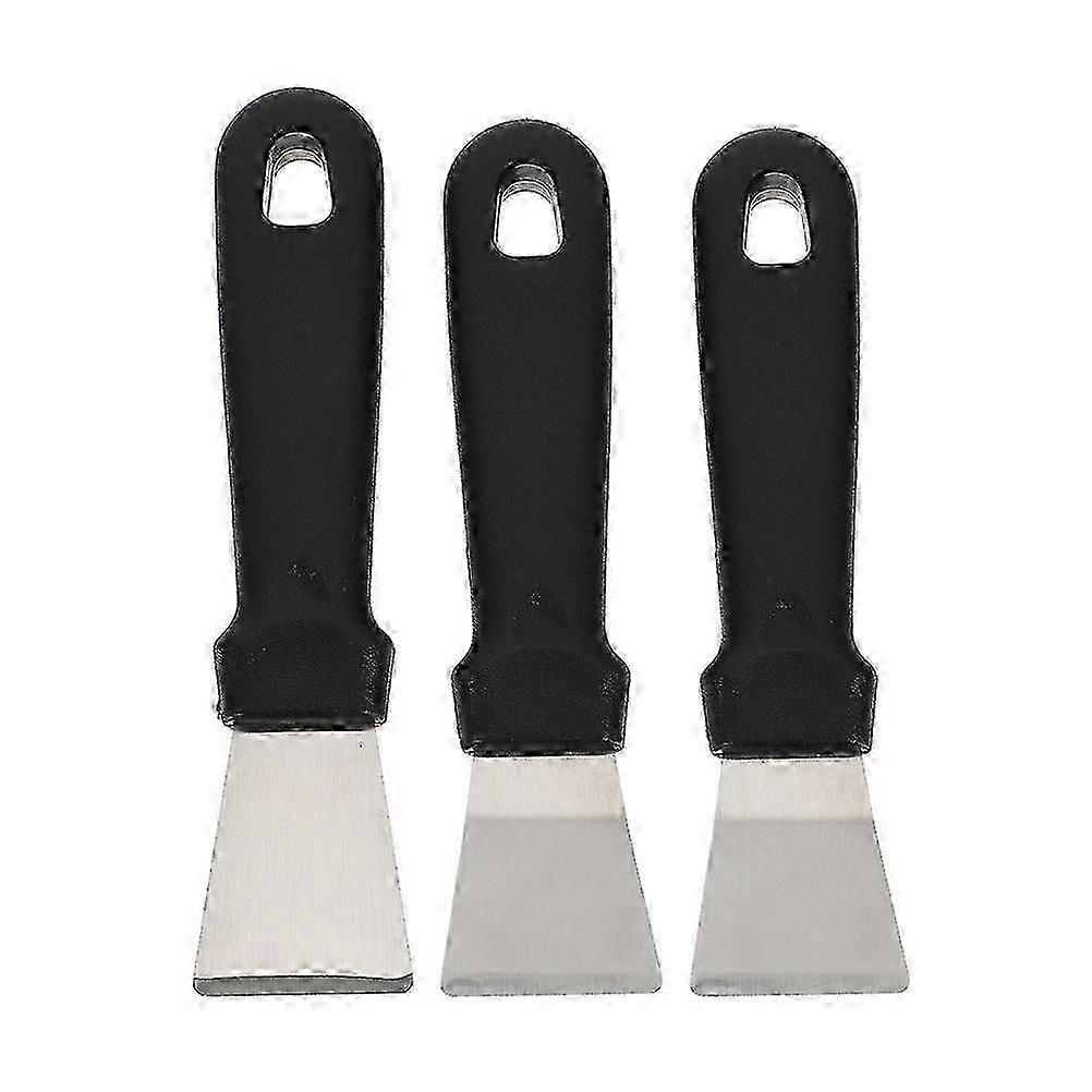 3個のステンレス製冷蔵庫クリーニングキット、除氷スクレーパー付き - ブラック