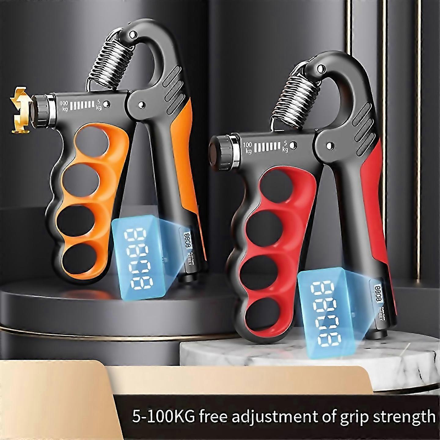 For Adjustable Electronic Counting Hand Grip Strengthener Red