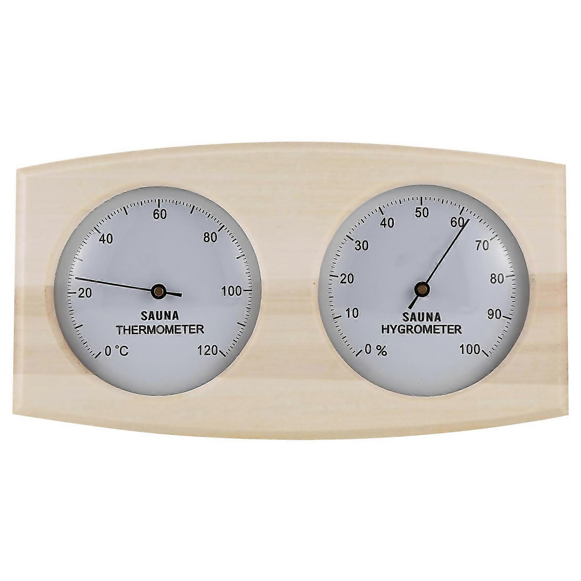 For Wood Sauna Thermometer Hygrometer Wallmounted Spa Accessory
