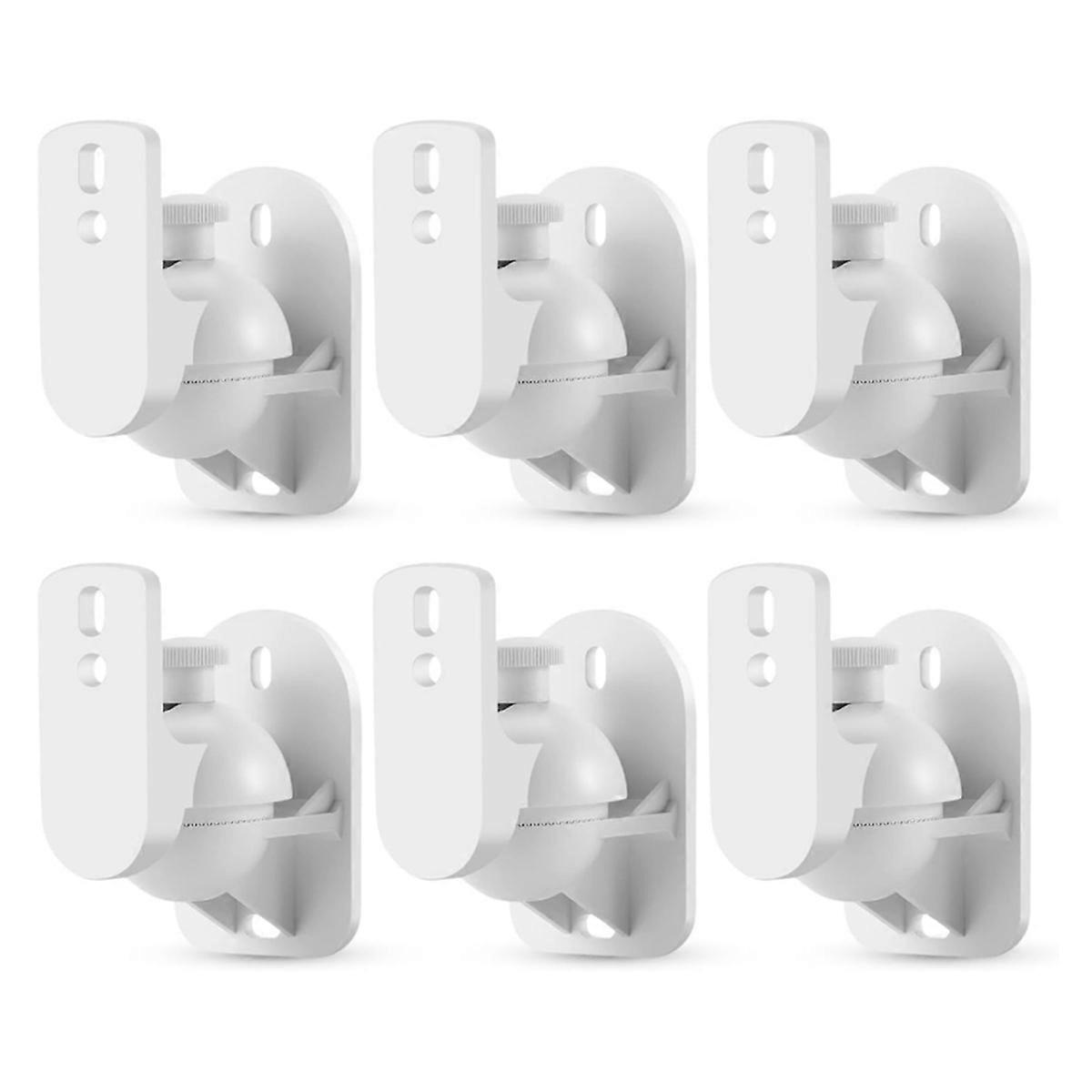 6PCS Speaker Wall Mount Bracket Enhanced Sound Space-Saving Rugged Small Speaker Wall-Mounted Access