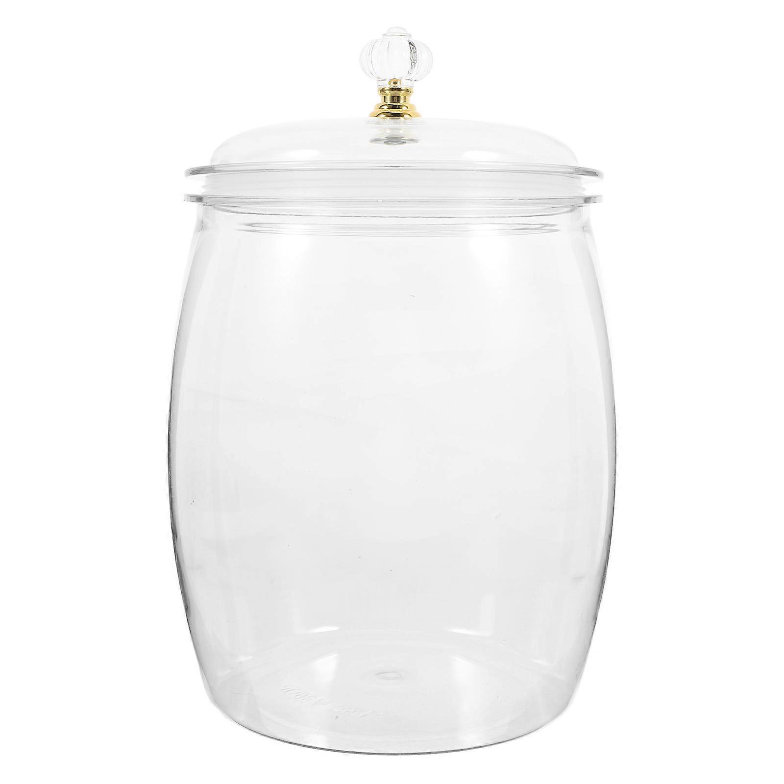 Transparent Plastic Cookie Jar for Storage 2Pcs Airtight Sealed Container