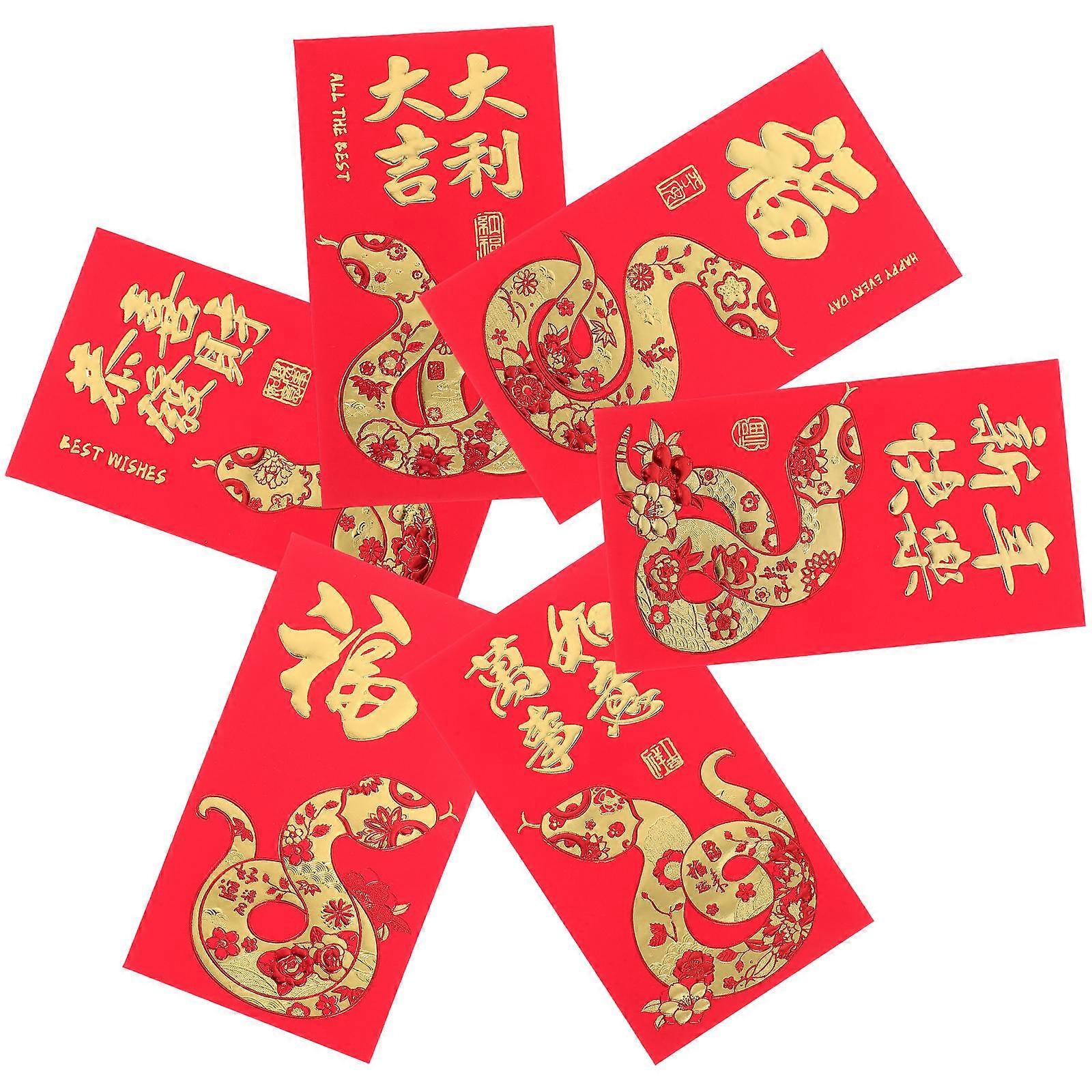 Traditional Red Packets Paper Red Envelopes for Storage 144Pcs Assorted Color