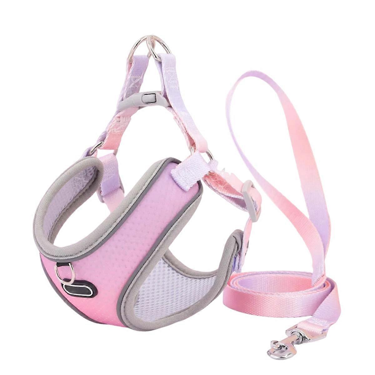 Escape Proof Cat Harness and Leash Set Adjustable Pet Leash (B), M