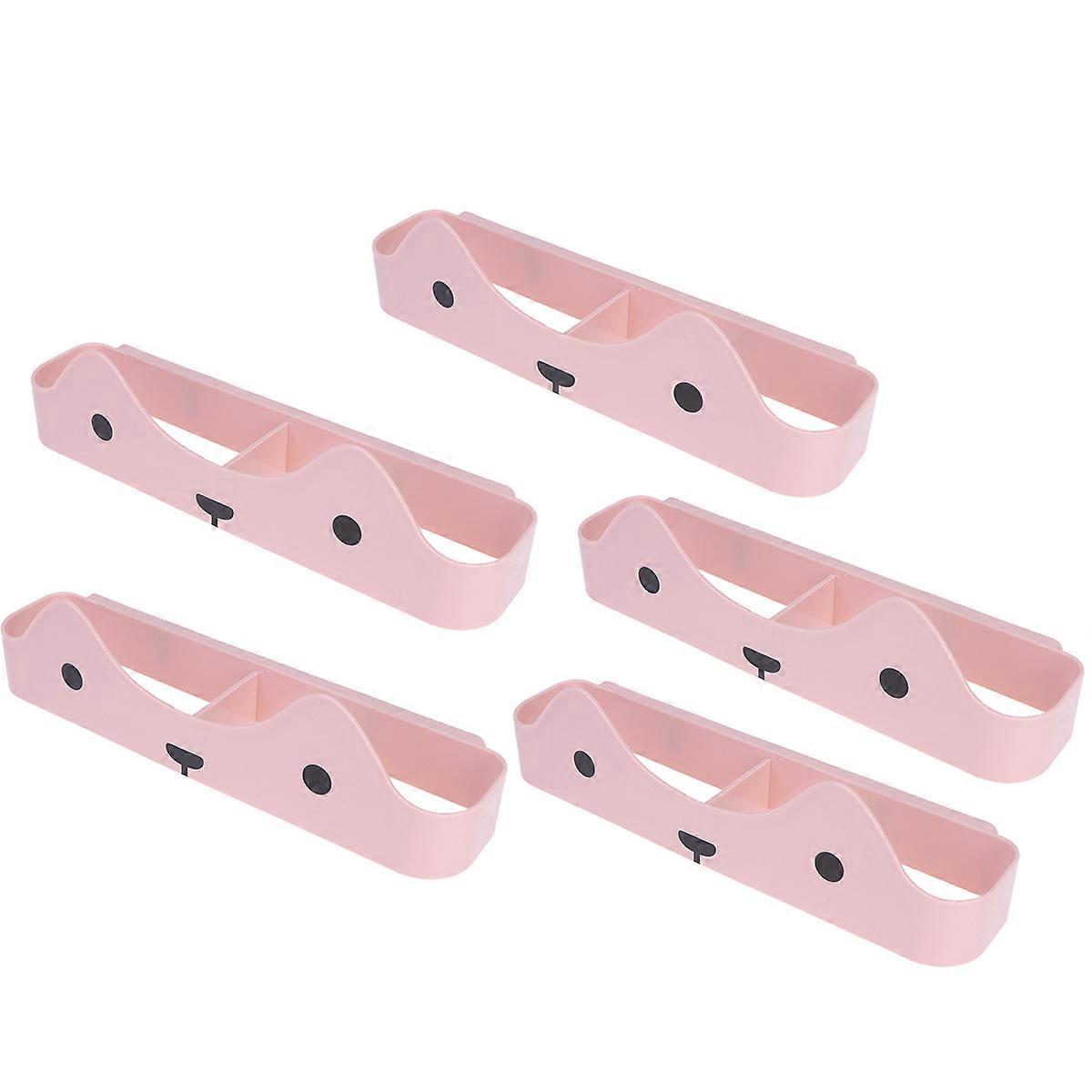 Shoes Storage Shelf Wall Mounted Rack for Storage 5Pcs Pink Hanging