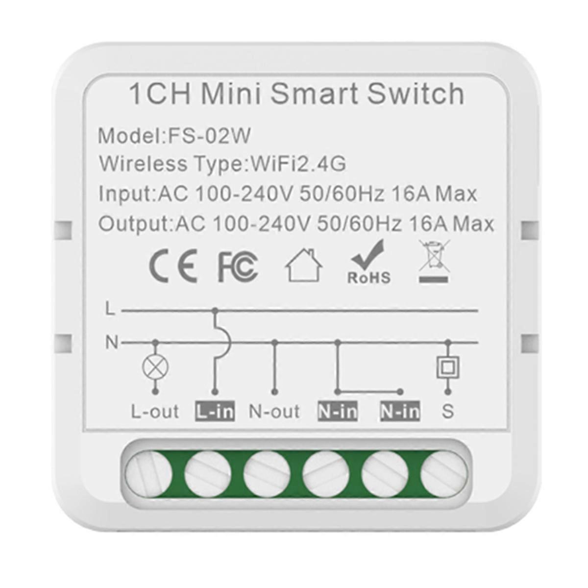Tuya Smart Wifi Switch Smart Home DIY Breaker 1 Gang Supports 2 Way Control Voice Works,for 