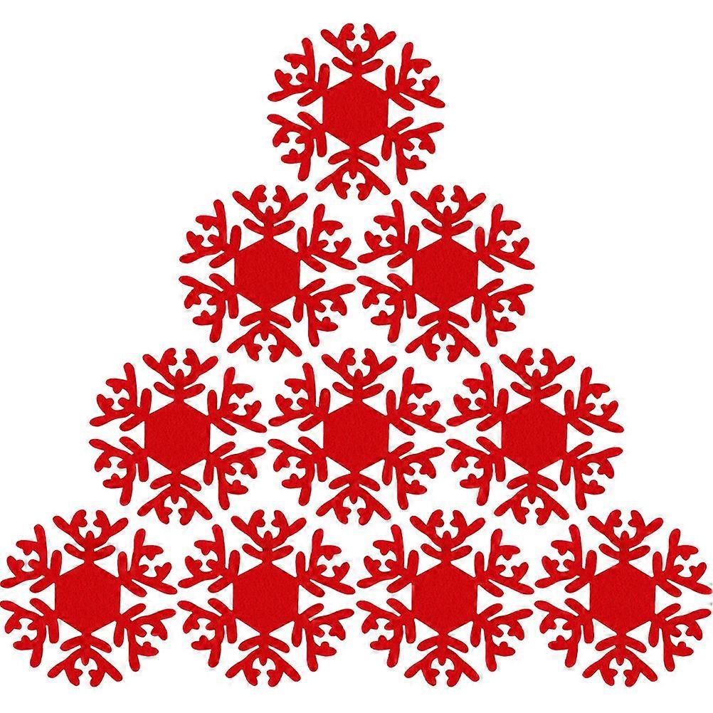 Heat Resistant Cup Mats 20 Pcs Coaster For Drink Mug Christmas Tree Ornament Simple Design Red Color Table Protection